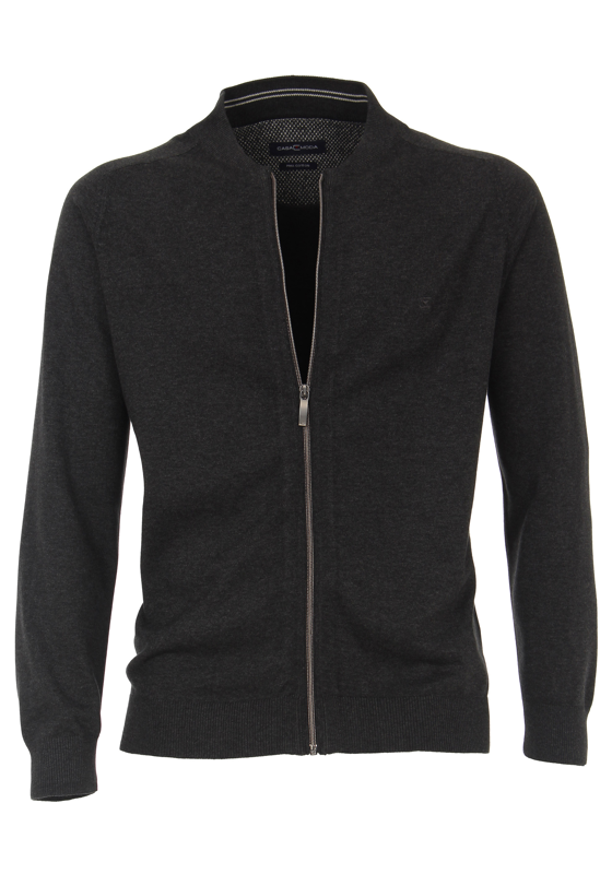 CASA MODA heren vest katoen, met rits, antraciet grijs CASA MODA heren vest katoen, met rits, antraciet grijs