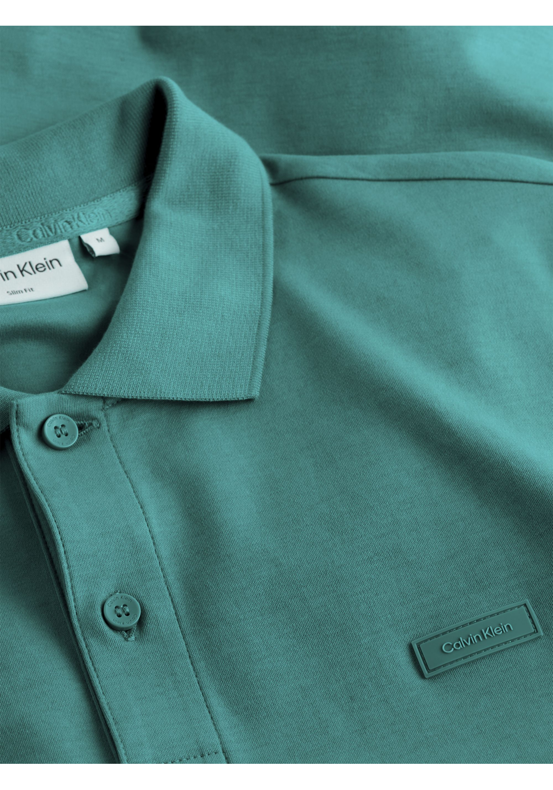image_3_K10K111657LEI_D_C4161wid2000amphei2000ampop_usm1710 Calvin Klein Smooth Cotton Slim Polo, heren poloshirt, groen