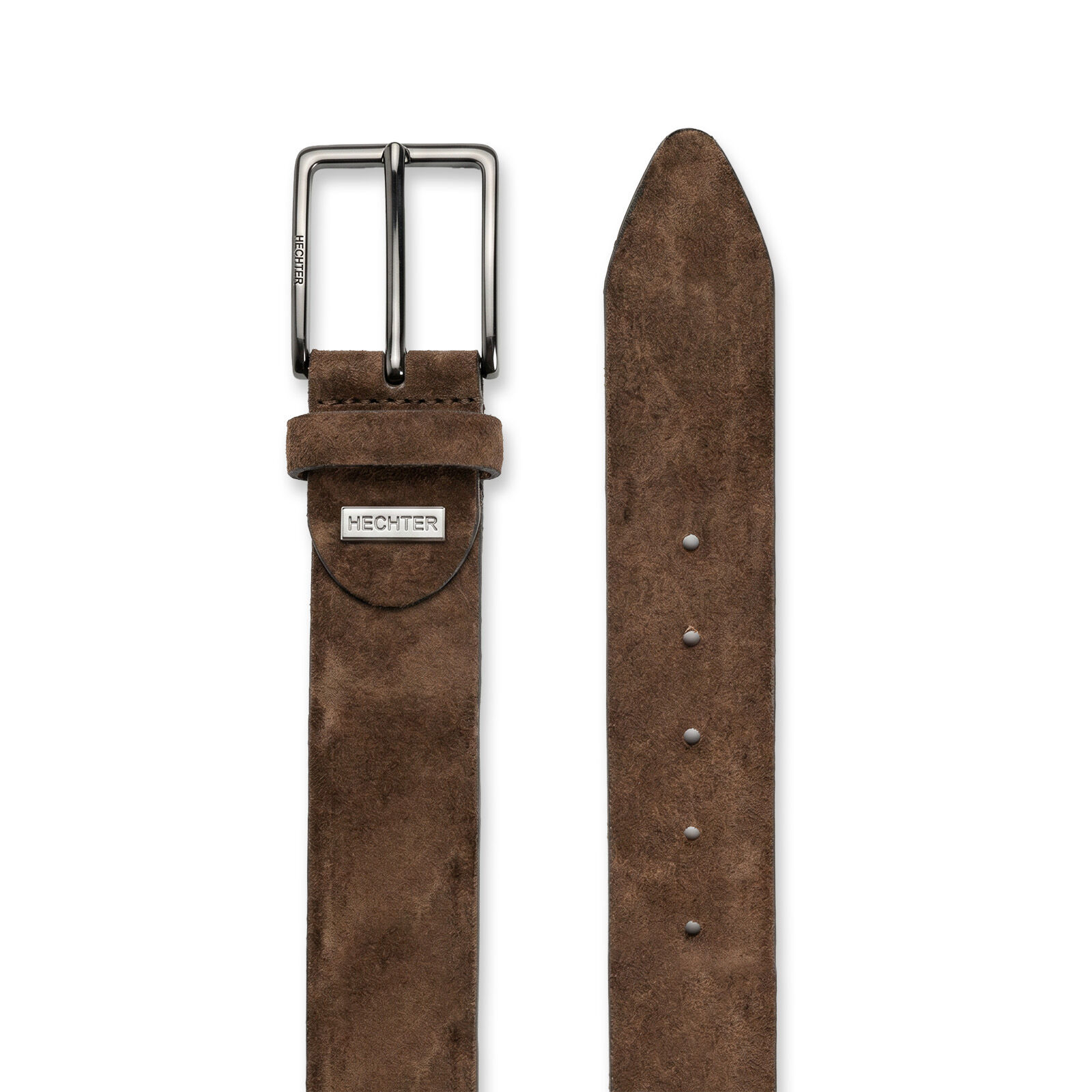 HECHTER leren heren riem, bruin