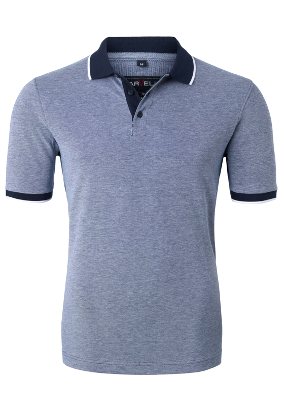 MARVELIS modern fit poloshirt, blauw melange  MARVELIS modern fit poloshirt, blauw melange