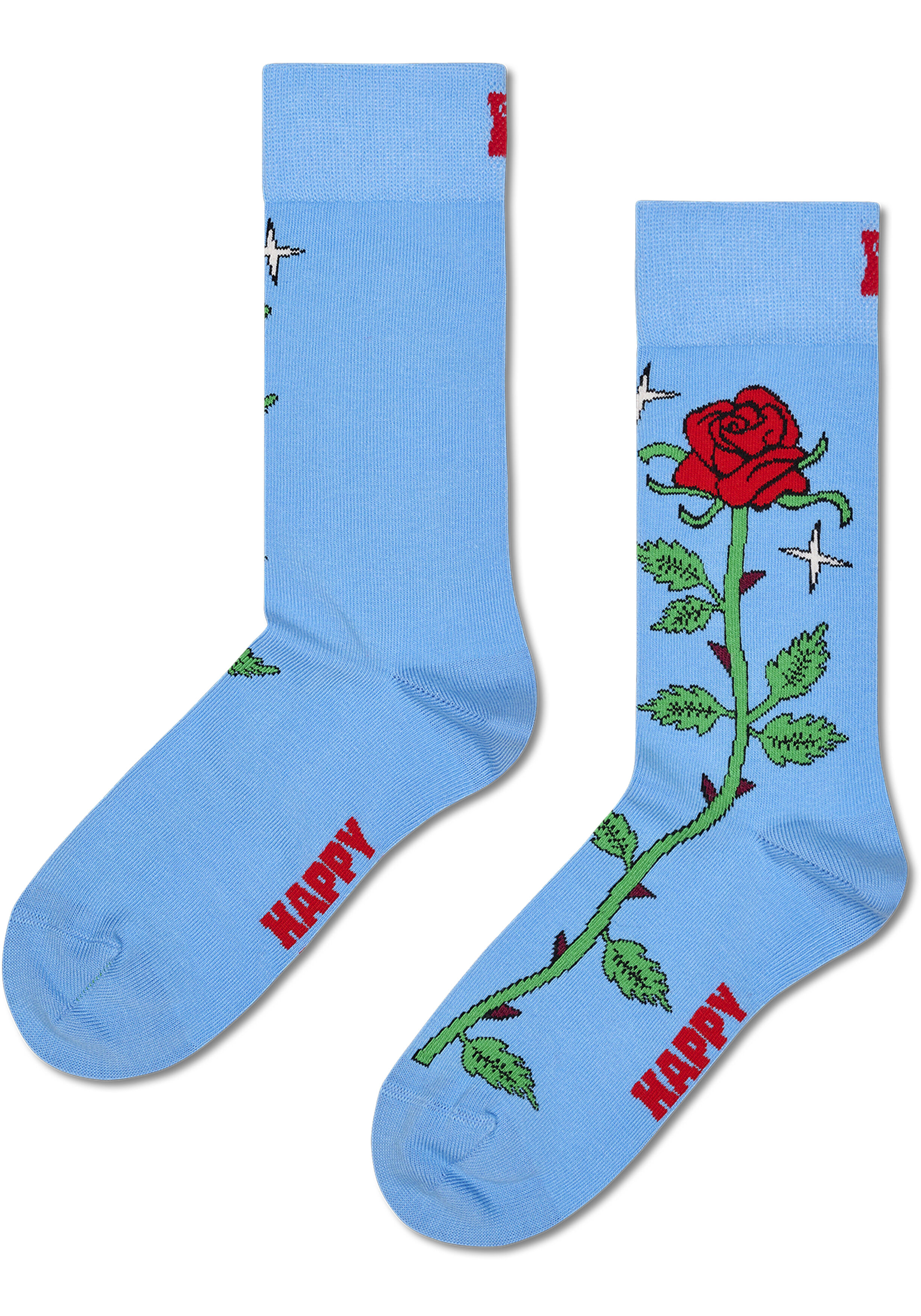 Happy Socks Rose Sock, unisex sokken, blauw