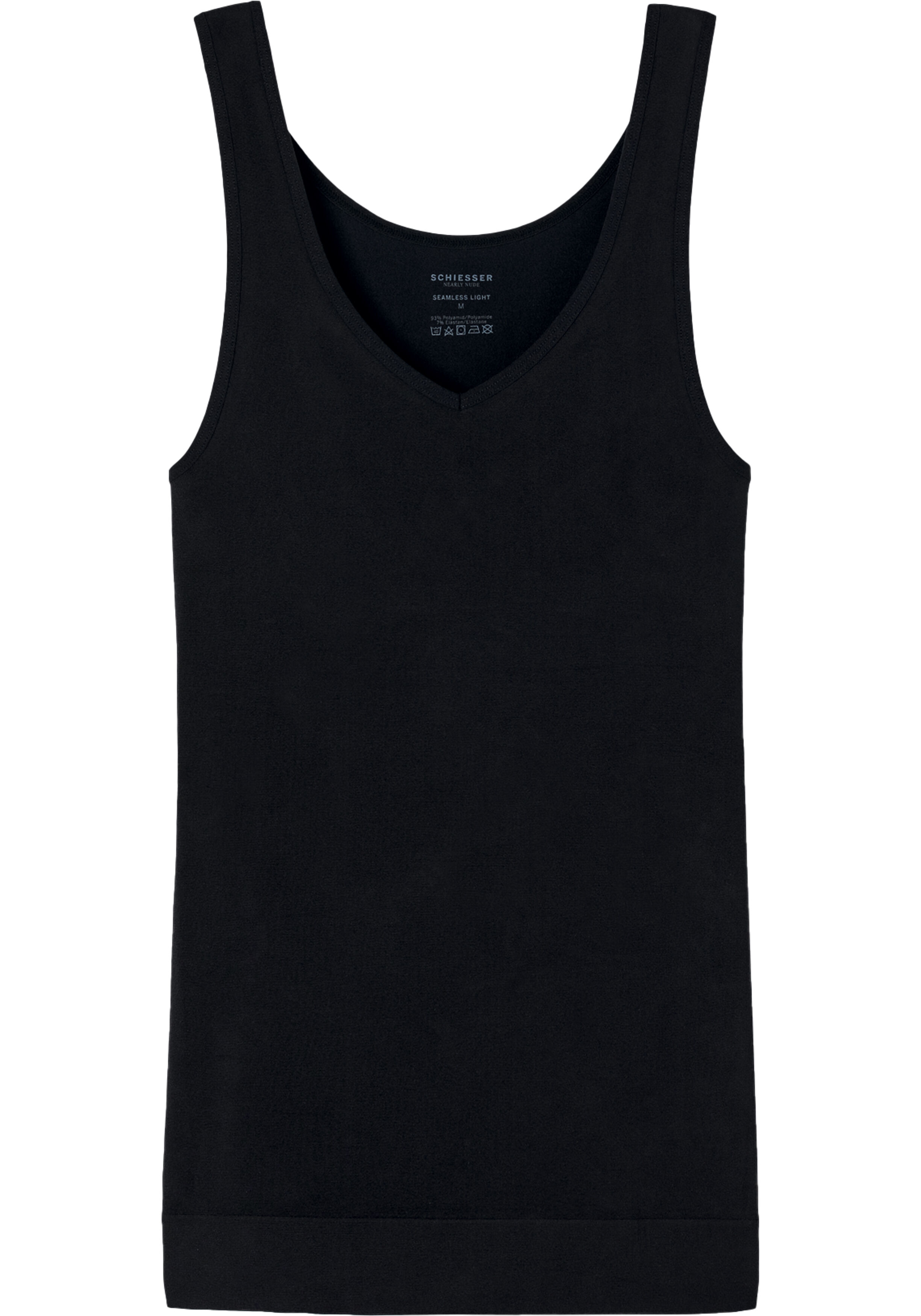 SCHIESSER Seamless Light dames tank top, naadloos hemd, zwart