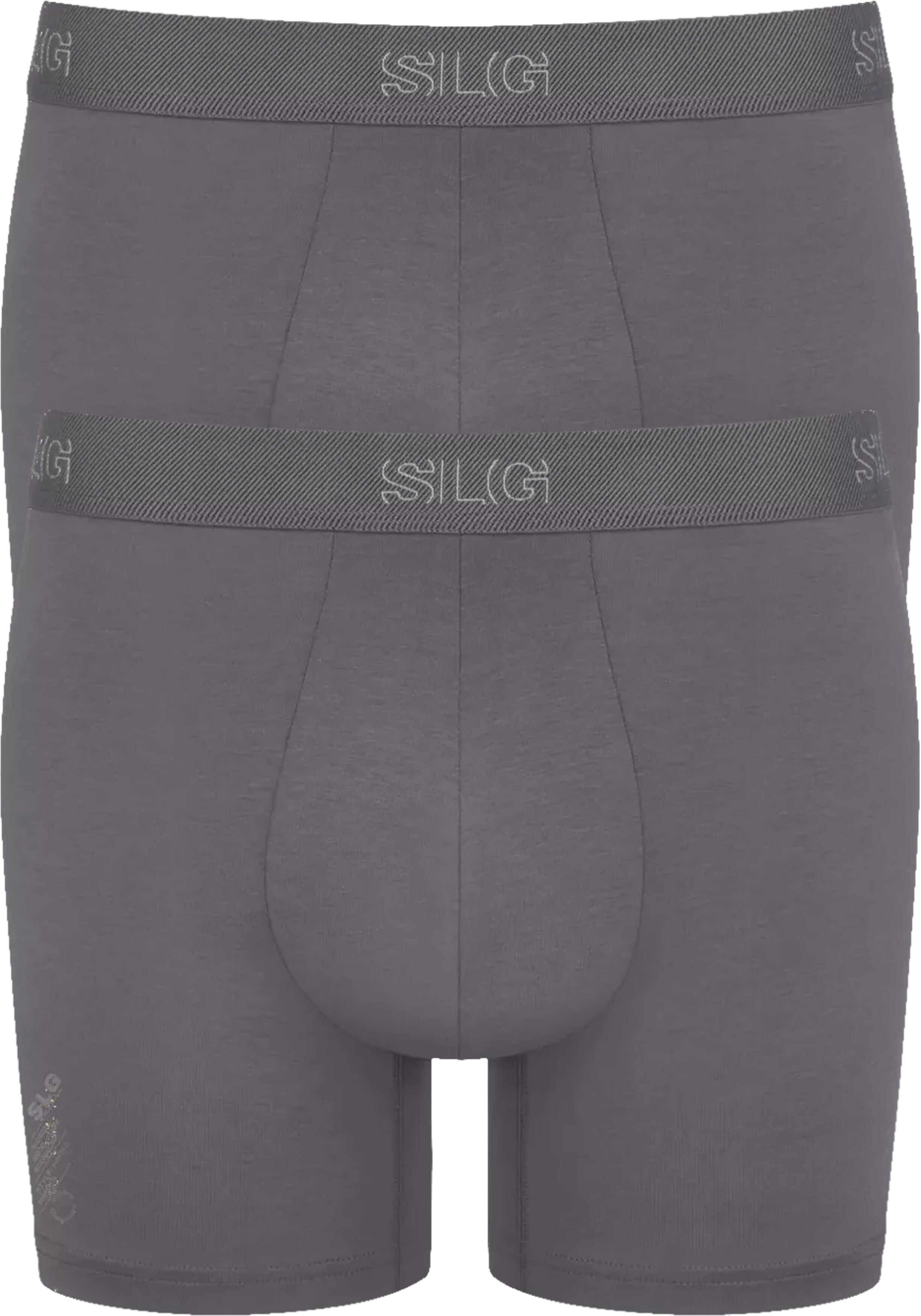 Sloggi Men SLG Base Short, heren boxershort korte pijp (2-pack), middengrijs