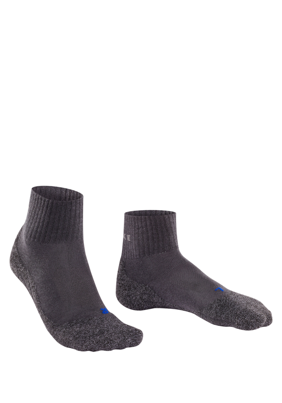 FALKE TK2 Explore Cool Short heren trekking sokken kort, asfalt grijs (asphalt melangeange) FALKE TK2 Explore Cool Short heren trekking sokken kort, asfalt grijs (asphalt melangeange)