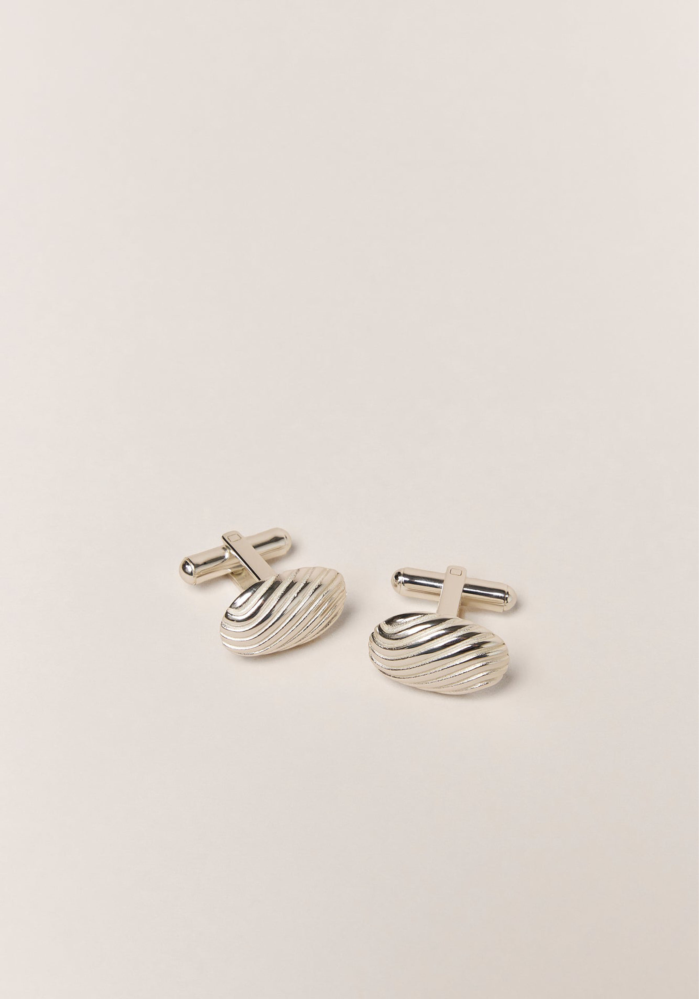 Vander Amsterdam manchetknoop Amalia, RVS, zilver