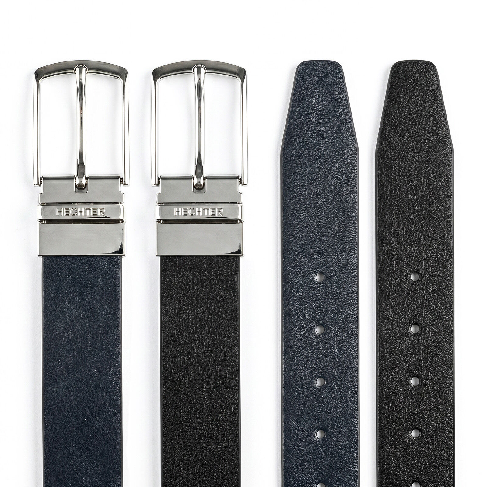 HECHTER leren heren riem, zwart