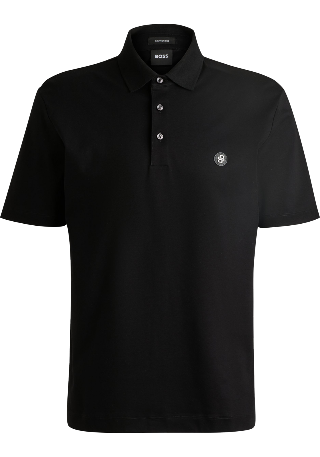 BOSS Parris regular fit heren polo, pique, zwart BOSS Parris regular fit heren polo, pique, zwart