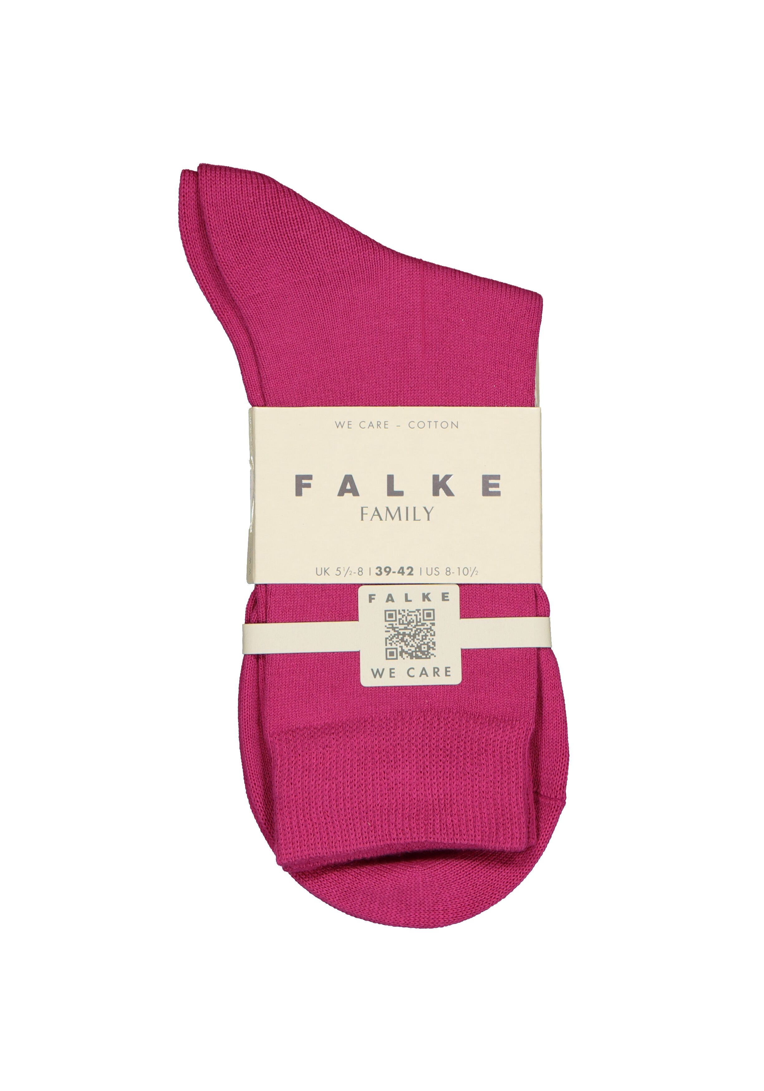 FALKE Family damessokken, katoen, fuchsia roze (berry)