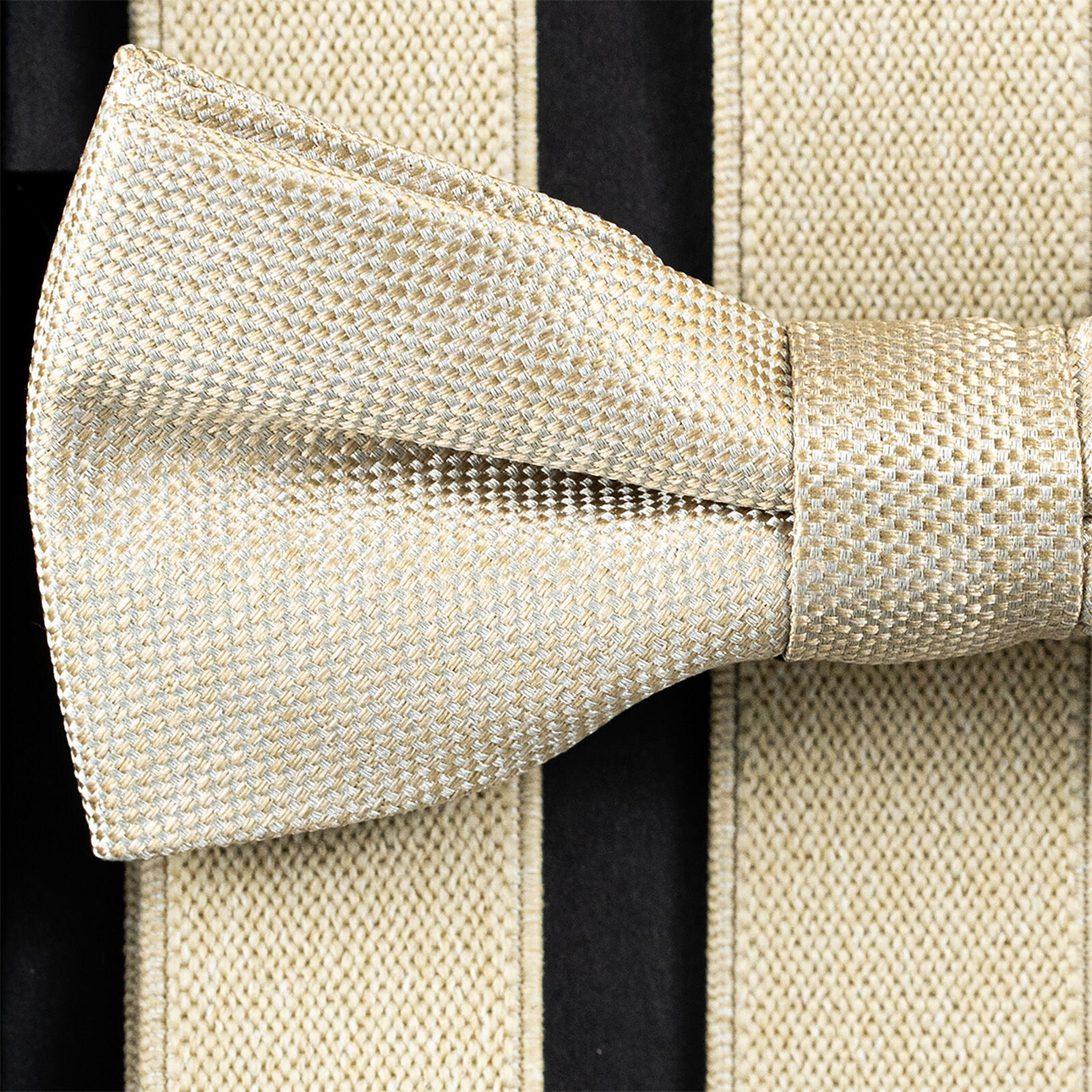 LINDENMANN heren bretels Y-vorm met strikje, beige