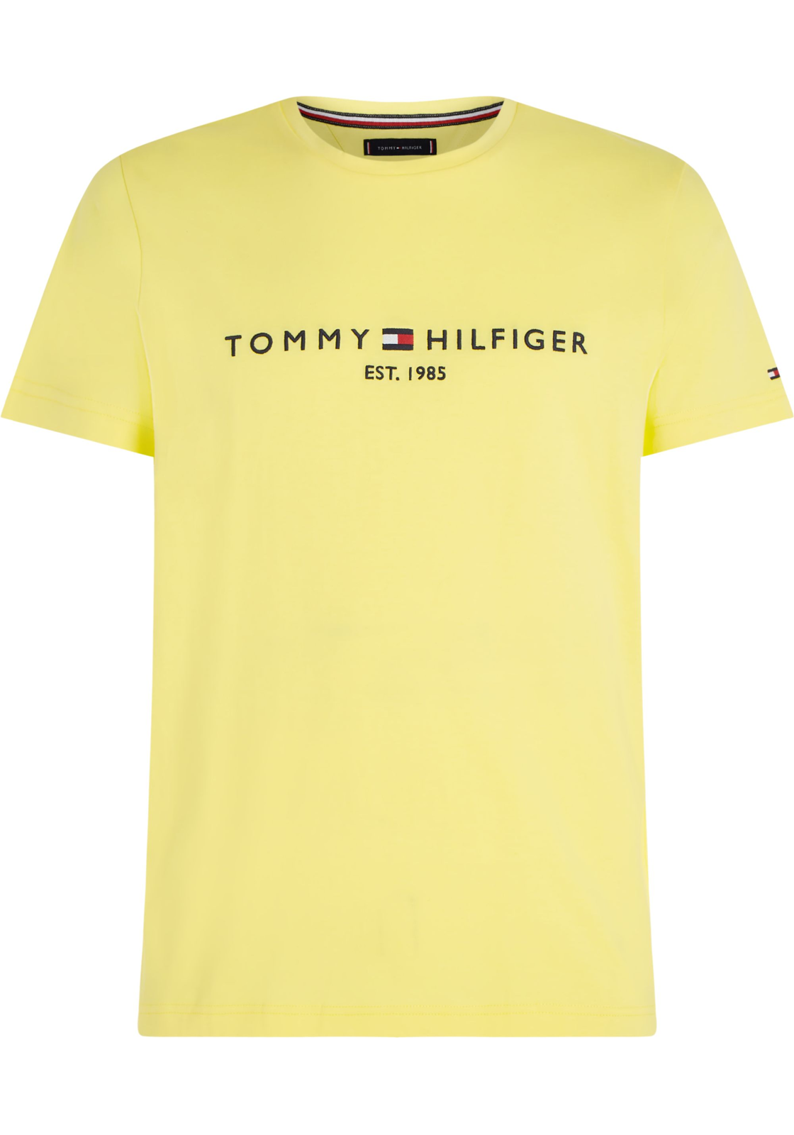 image_2_MW0MW11797ZIN_F_C4401wid2000amphei2000ampop_usm1710 Tommy Hilfiger Tommy Logo Tee, heren T-shirt korte mouw O-hals, lichgeel