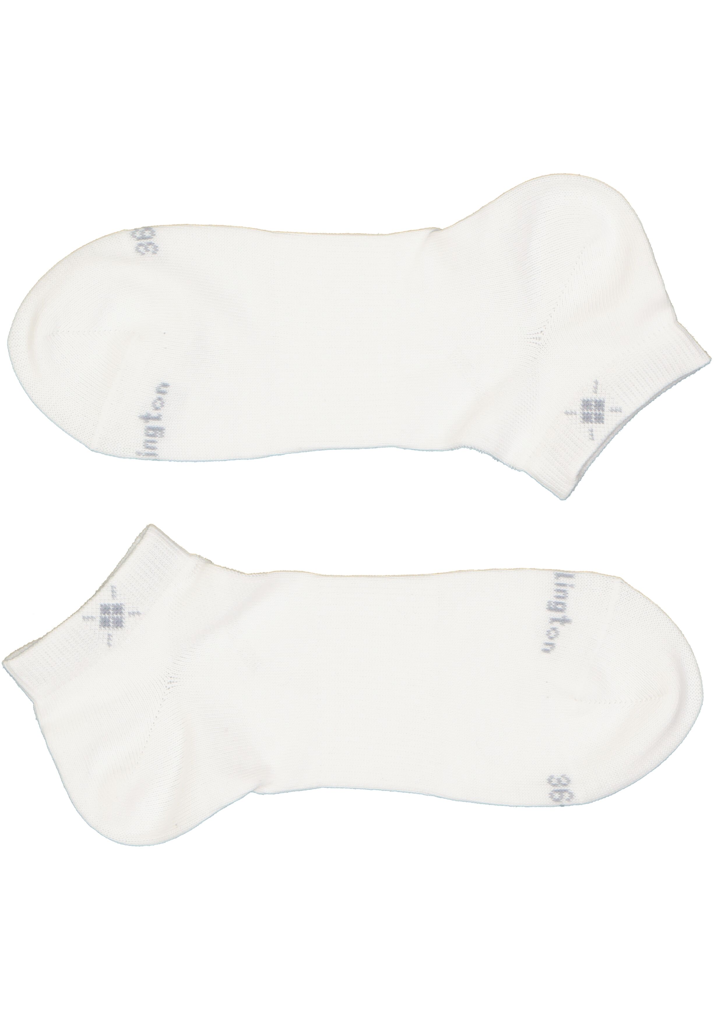 Burlington Everyday dames enkelsokken (2-pack), katoen, wit