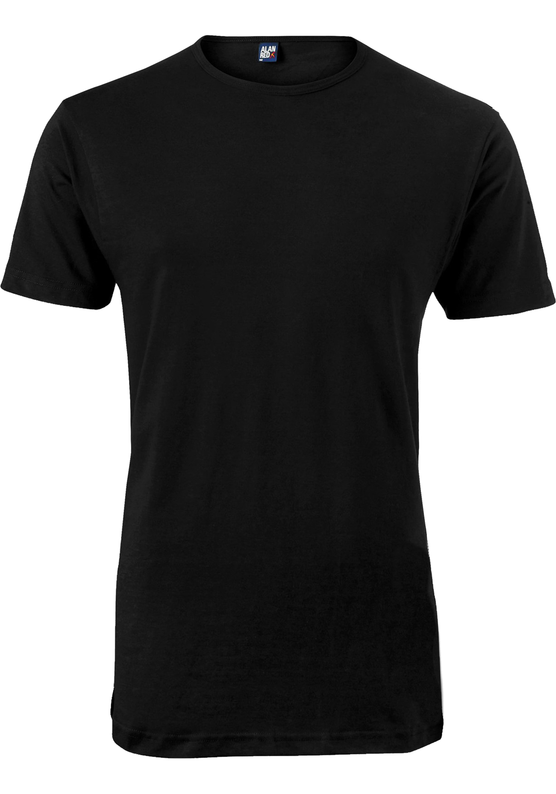 derby_zwart_1_pack-01 ALAN RED T-shirts Derby extra lang (2-pack), O-hals, zwart