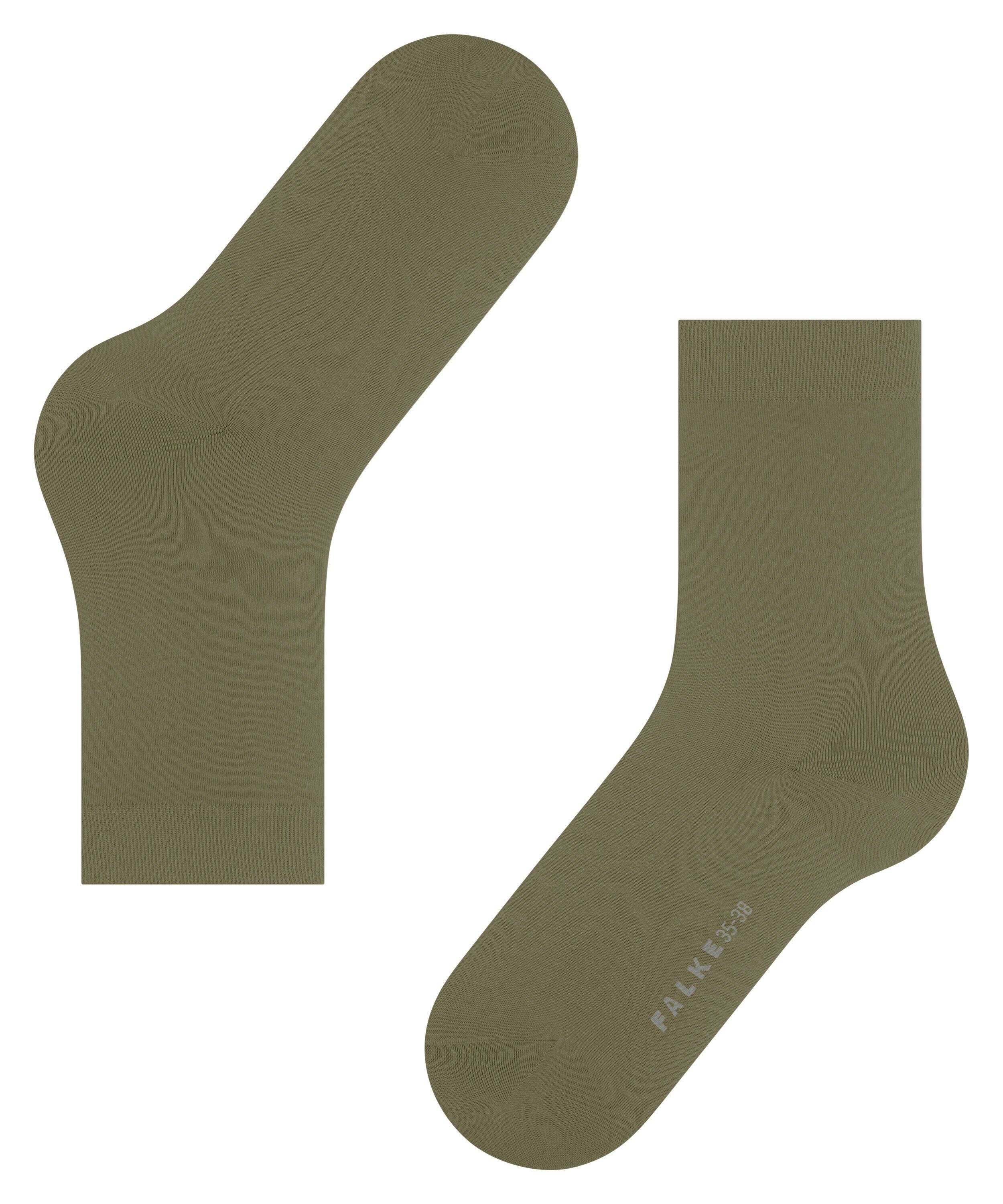 FALKE Cotton Touch damessokken, olijfgroen (crocodile)