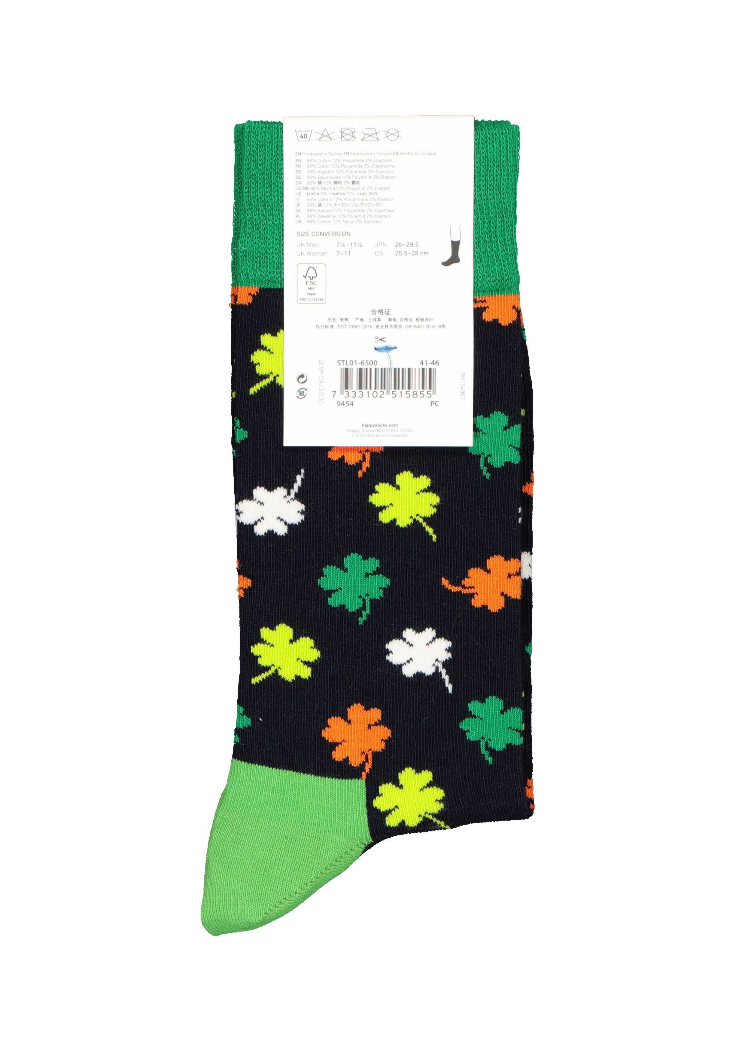 Happy Socks Luck Sock, blauw geluk in een sok