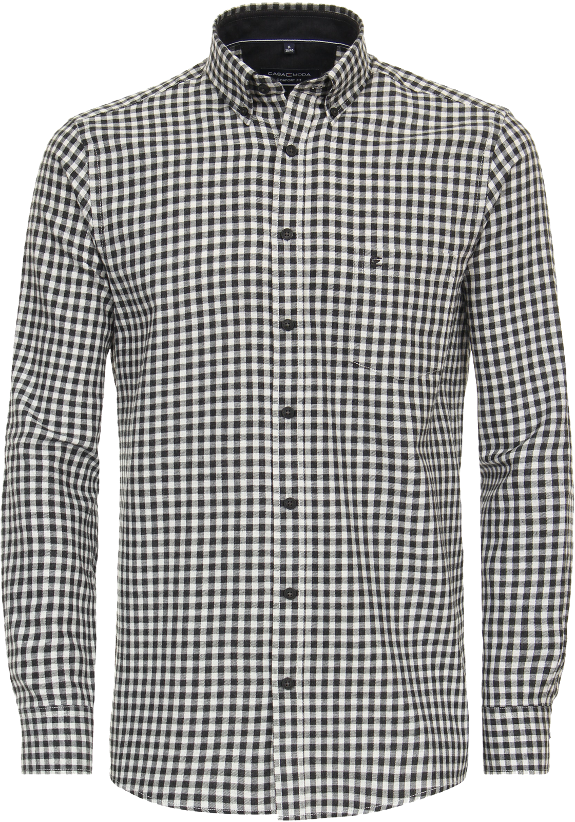 1-4064813745783-casa_moda-overhemd_HR CASA MODA Sport comfort fit overhemd, flanel, antraciet geruit