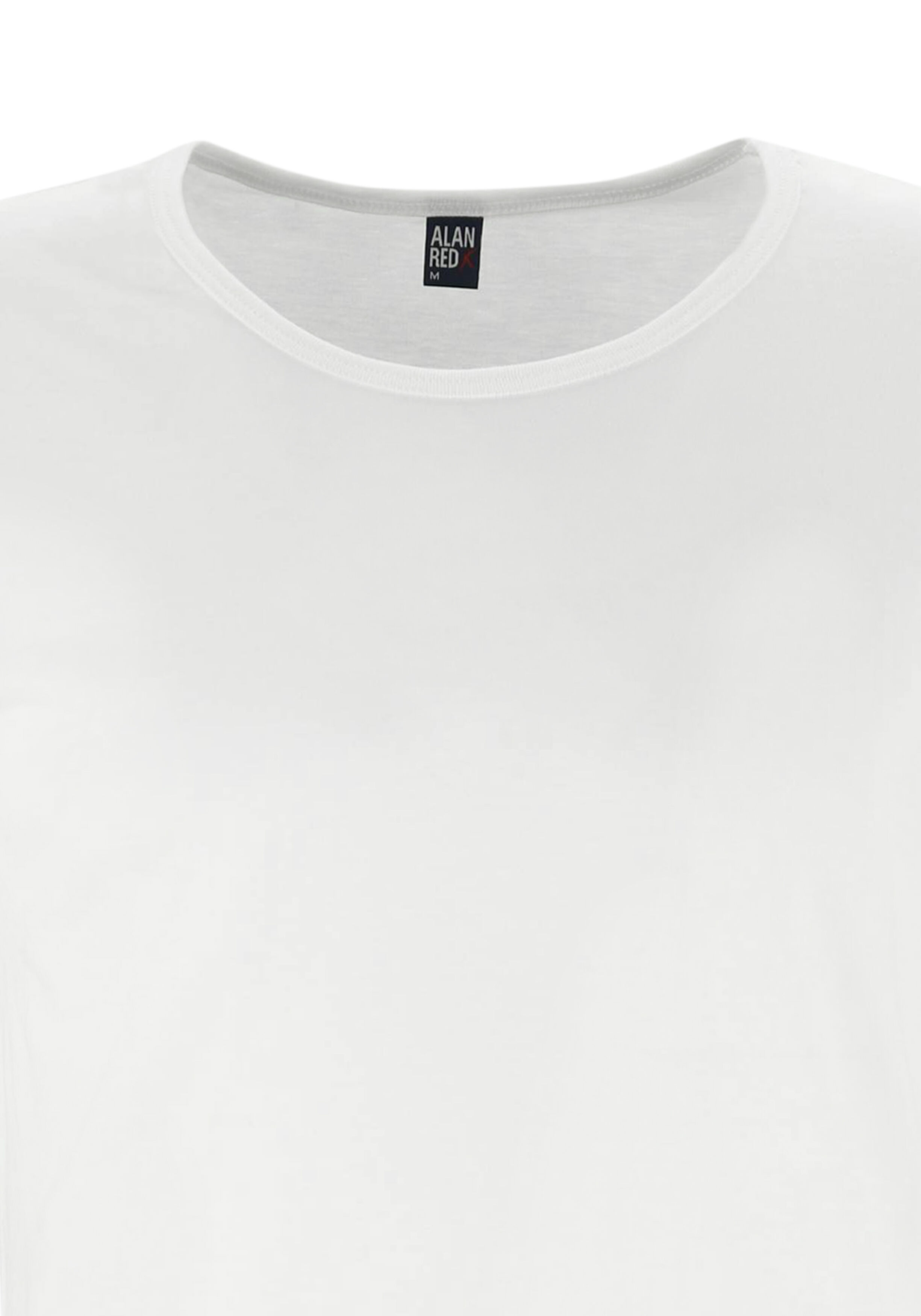 ALAN RED T-shirts James (2-pack), diepe O-hals, wit  