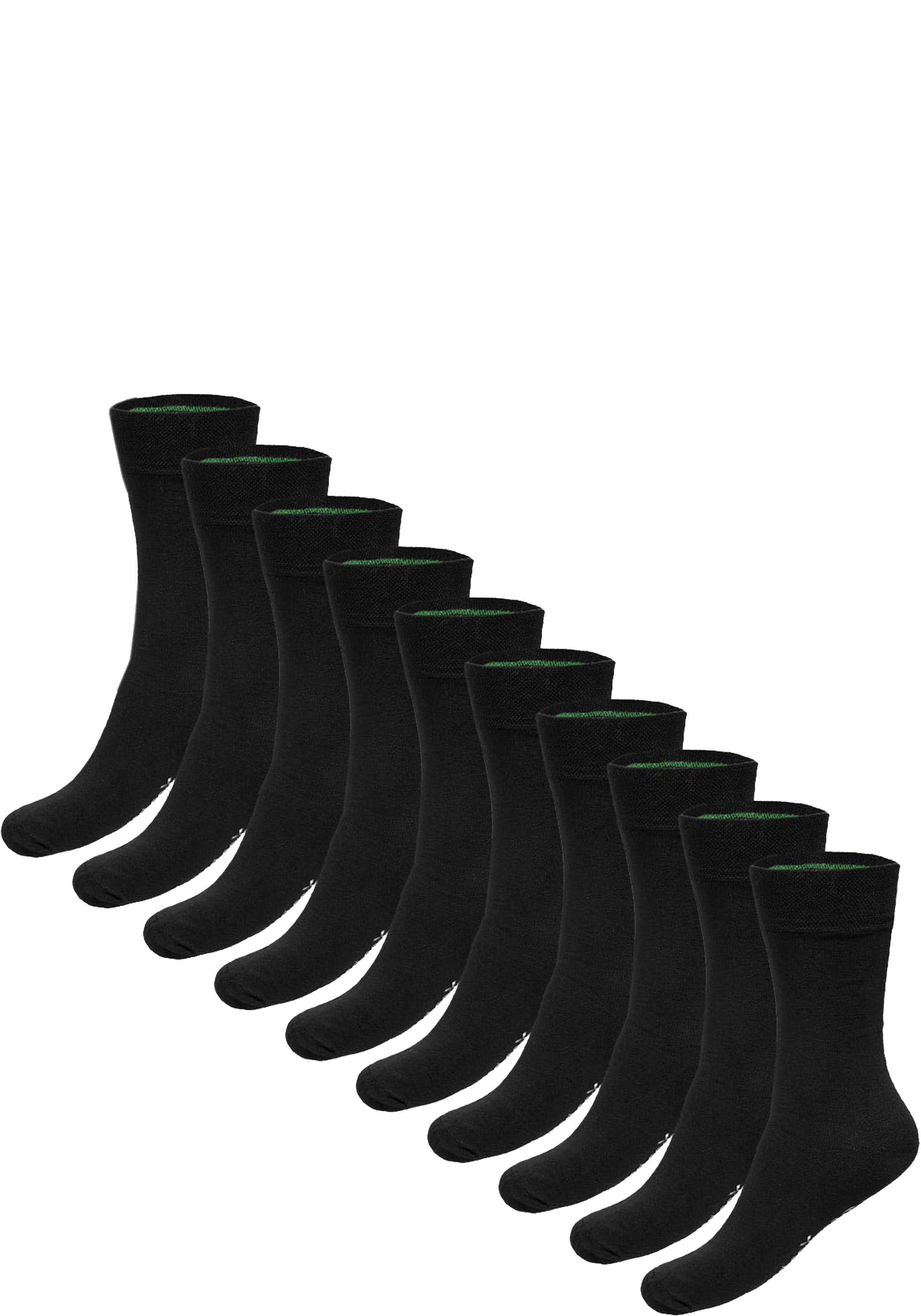 Bamboo Basics Beau socks (10-pack), unisex sokken, zwart