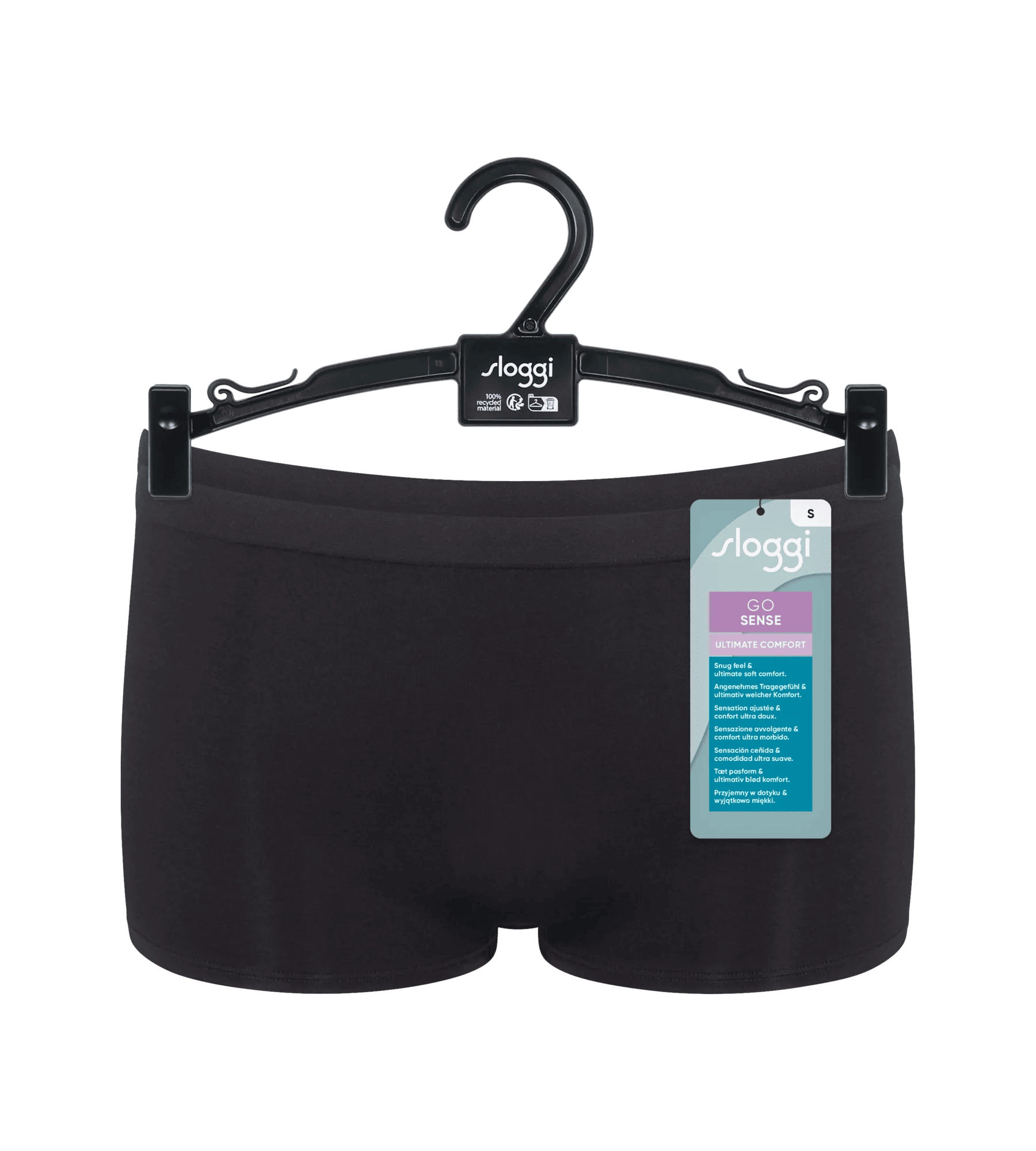 Sloggi Women GO Sense Short (2-pack), dames boxer, zwart
