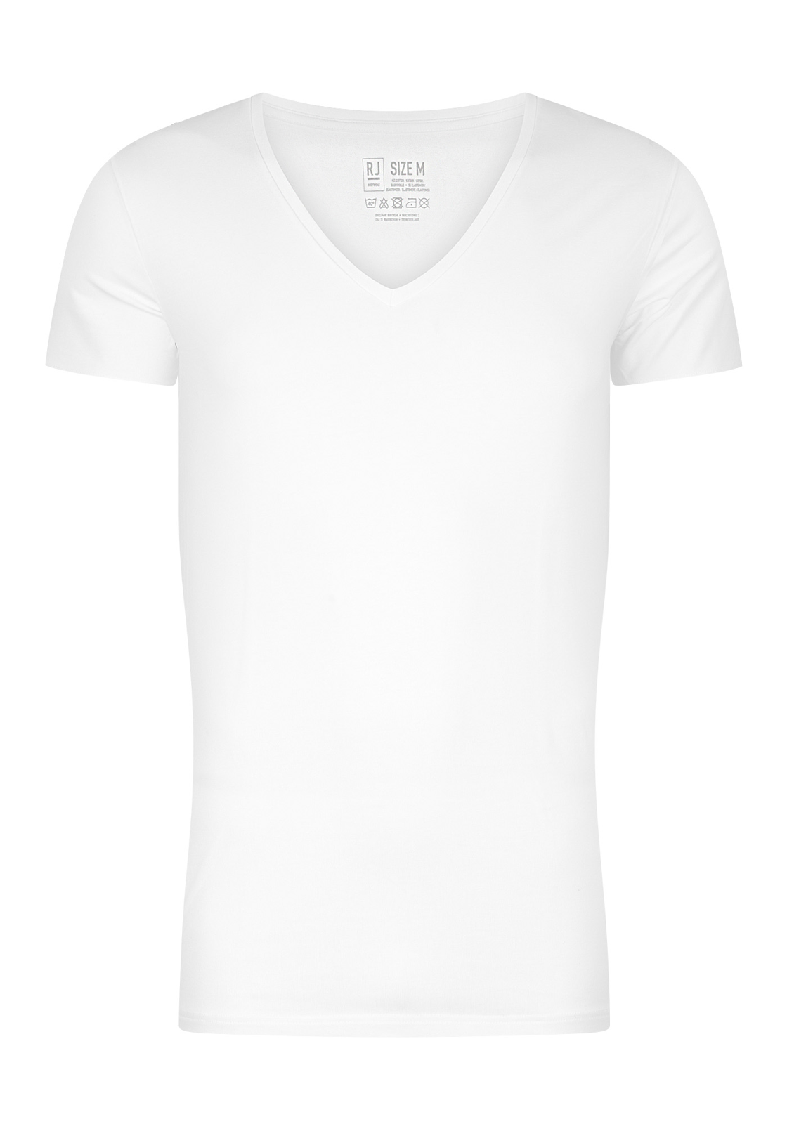 RJ_bodywear-ondergoed-37-052-Nijmegen-white-single RJ Bodywear Everyday Nijmegen T-shirts (2-pack), heren stretch T-shirts diepe V-hals, wit