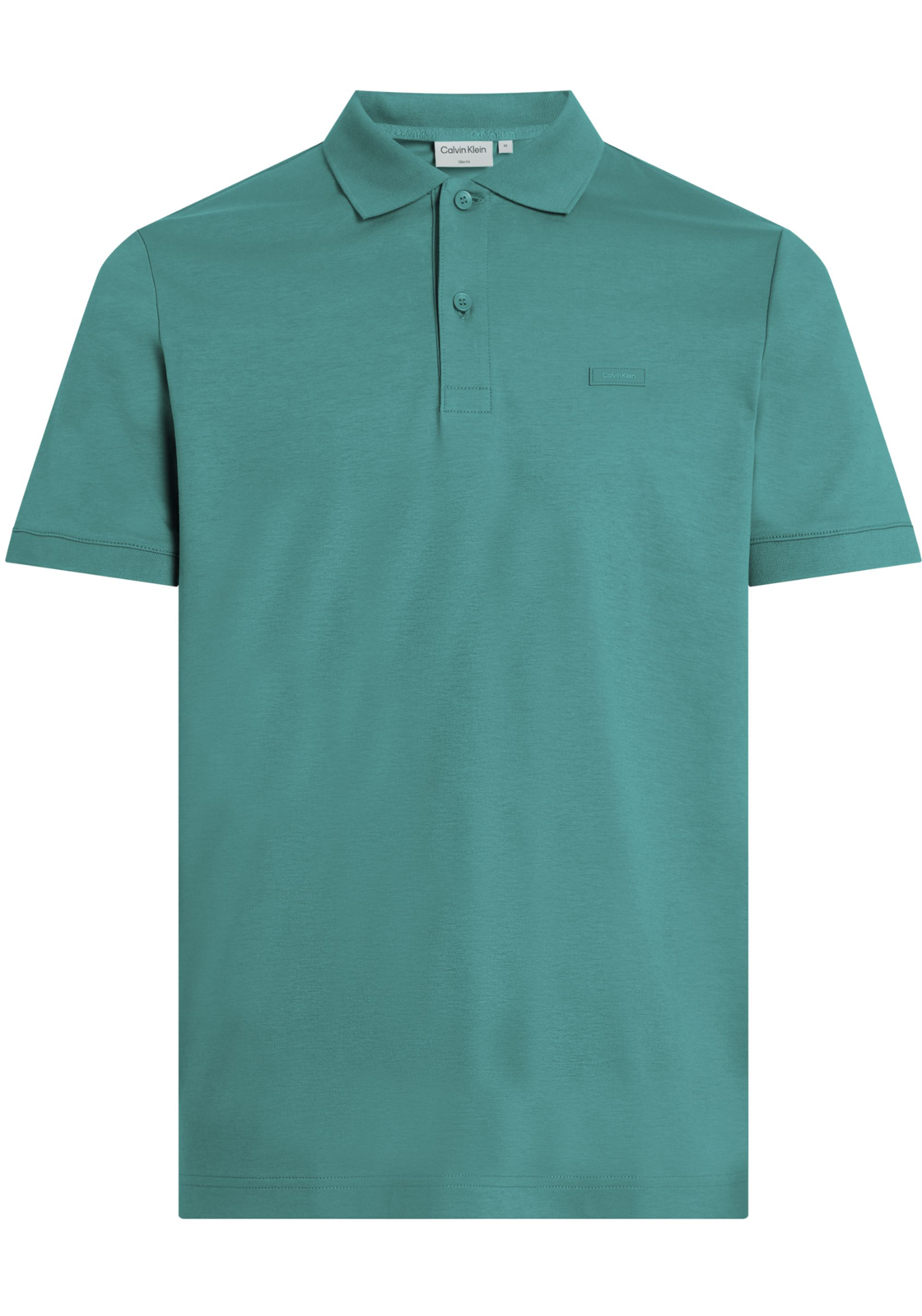 1-8720109245844-calvin_klein-polo-V24_HR Calvin Klein Smooth Cotton Slim Polo, heren poloshirt, groen