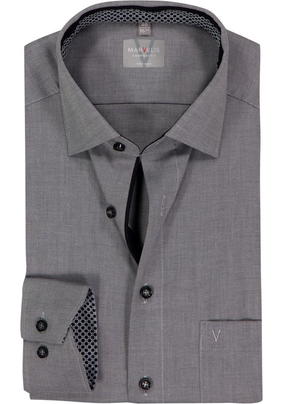 MARVELIS comfort fit overhemd, twill, zilvergrijs MARVELIS comfort fit overhemd, twill, zilvergrijs