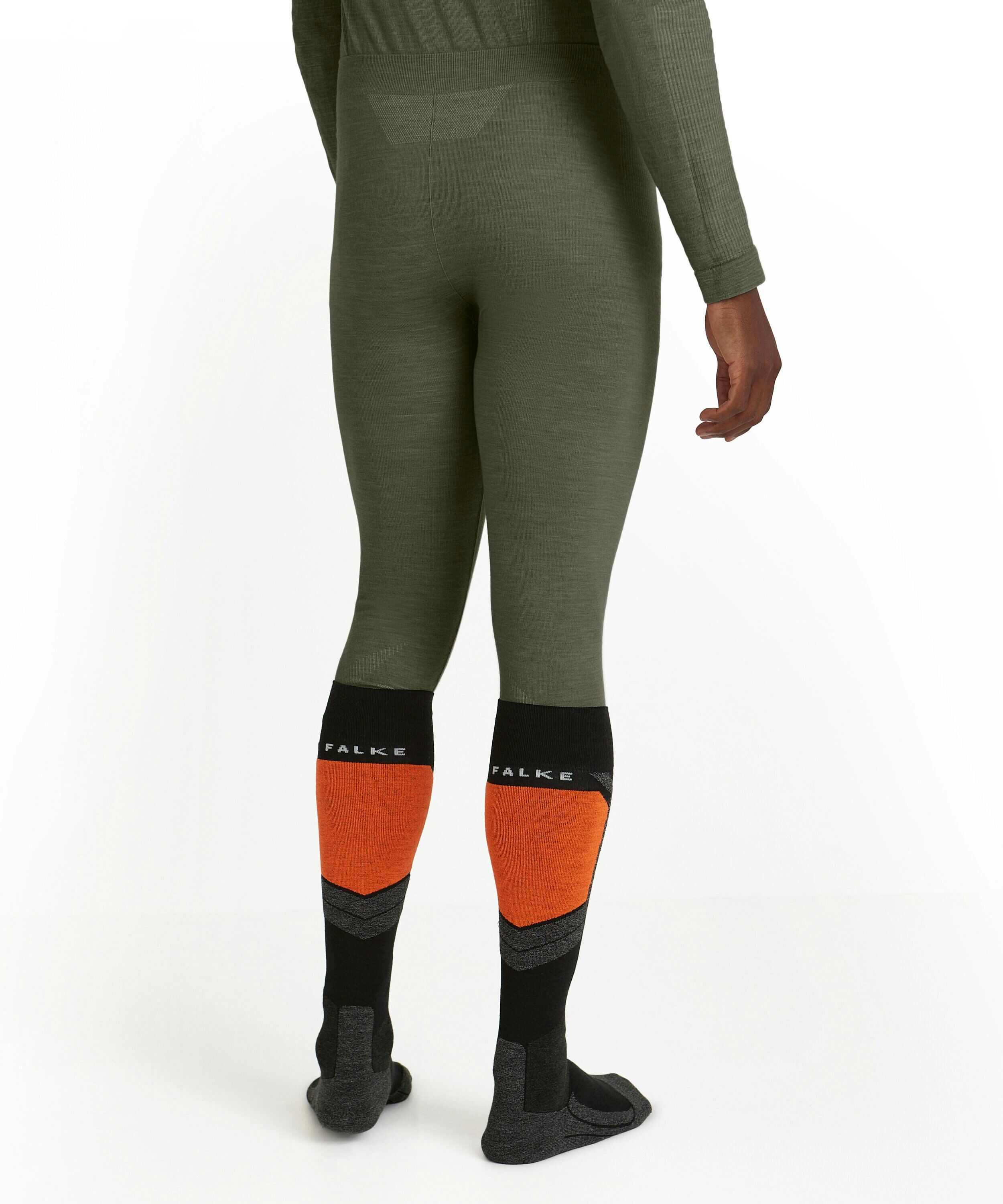 FALKE heren tights Wool-Tech, thermobroek, olijfgroen (olive)