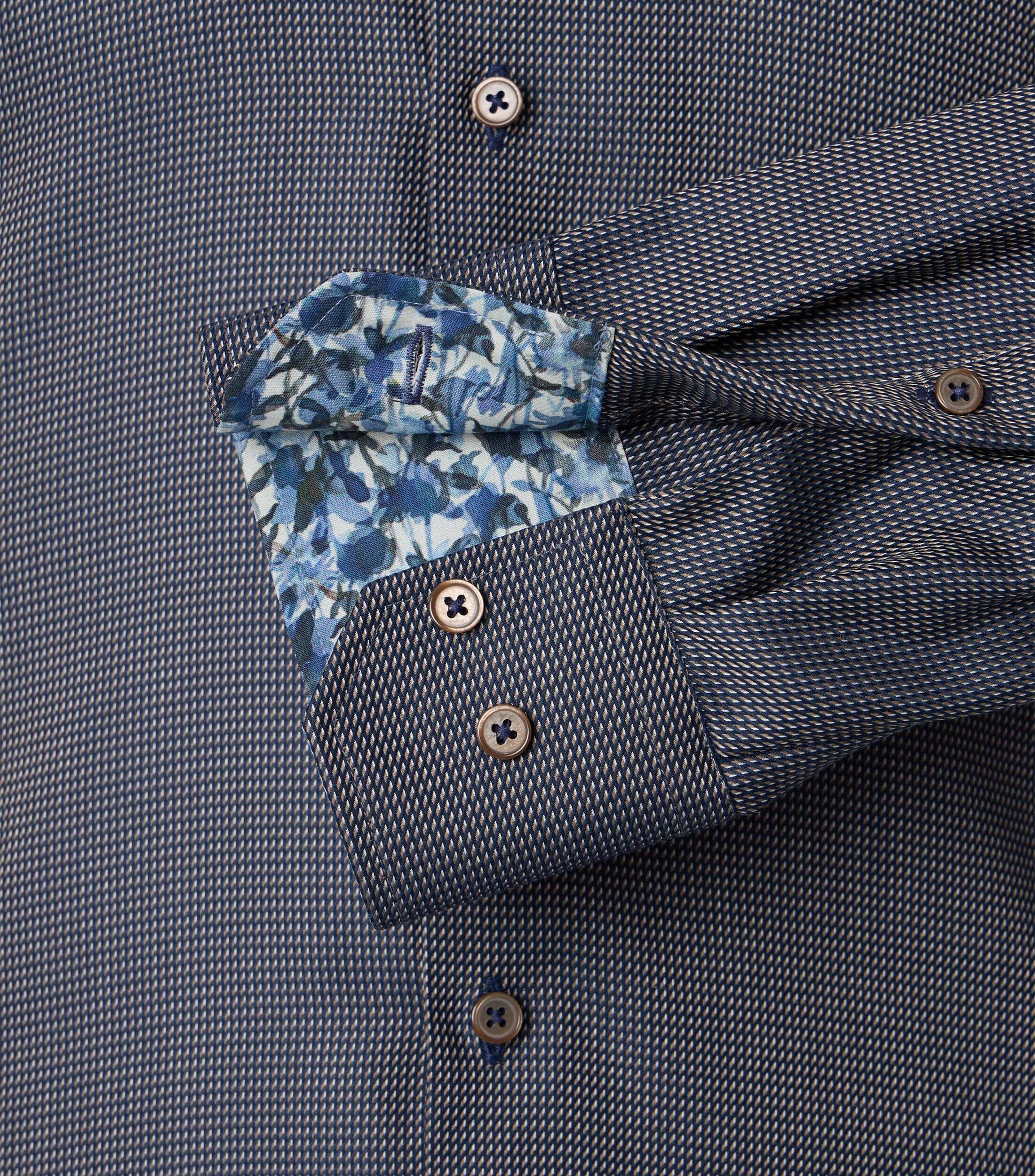 VENTI modern fit overhemd, dobby, bruin - 144321900-203