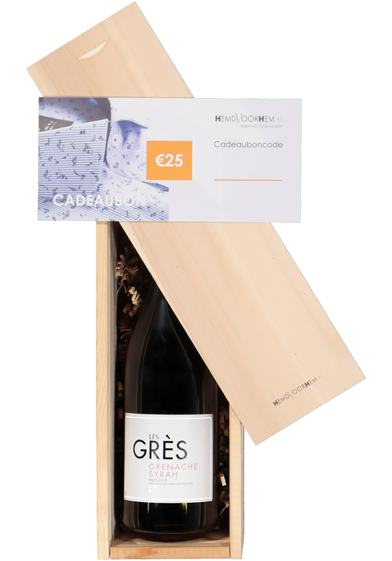 Heren en dames cadeaubox: rode wijn met cadeaubon Heren en dames cadeaubox: rode wijn met cadeaubon