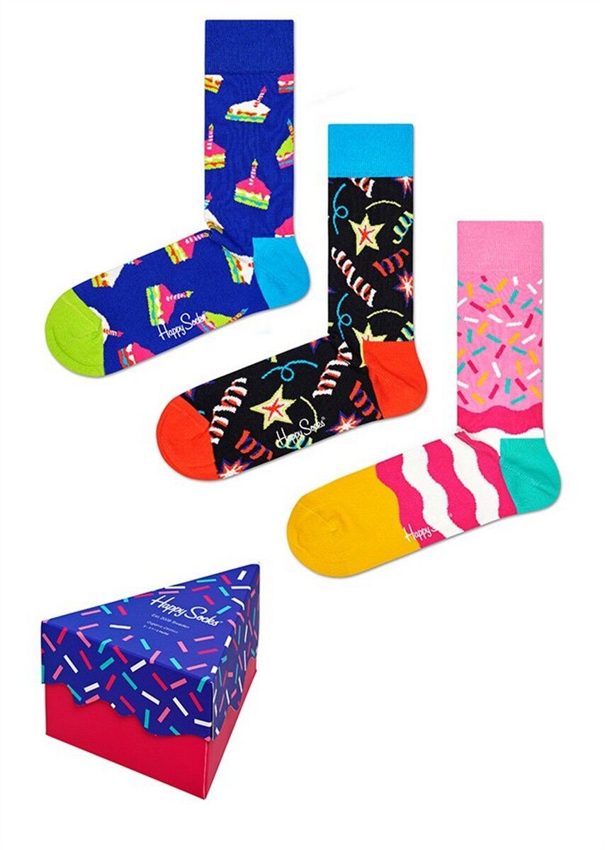 Happy Socks Happy Socks Happy Birthday Playing Gift Box (3-pack), unisex sokken, unisex sokken