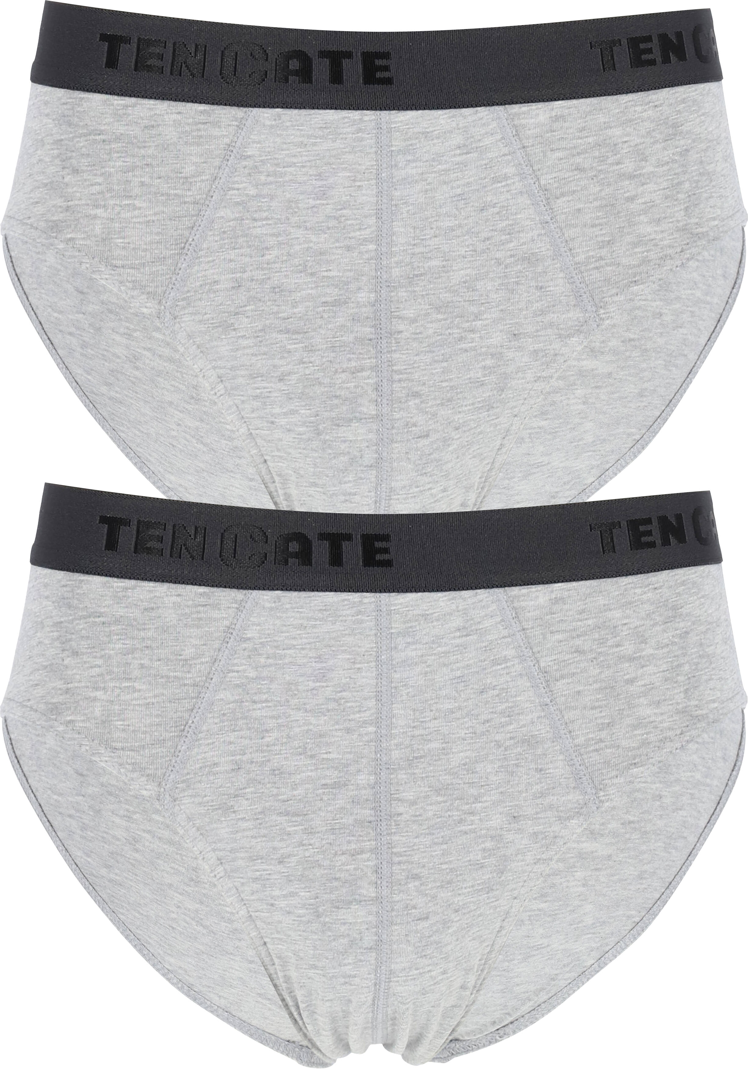 TEN CATE Basics men slip (2-pack), heren sportslips, grijs melange