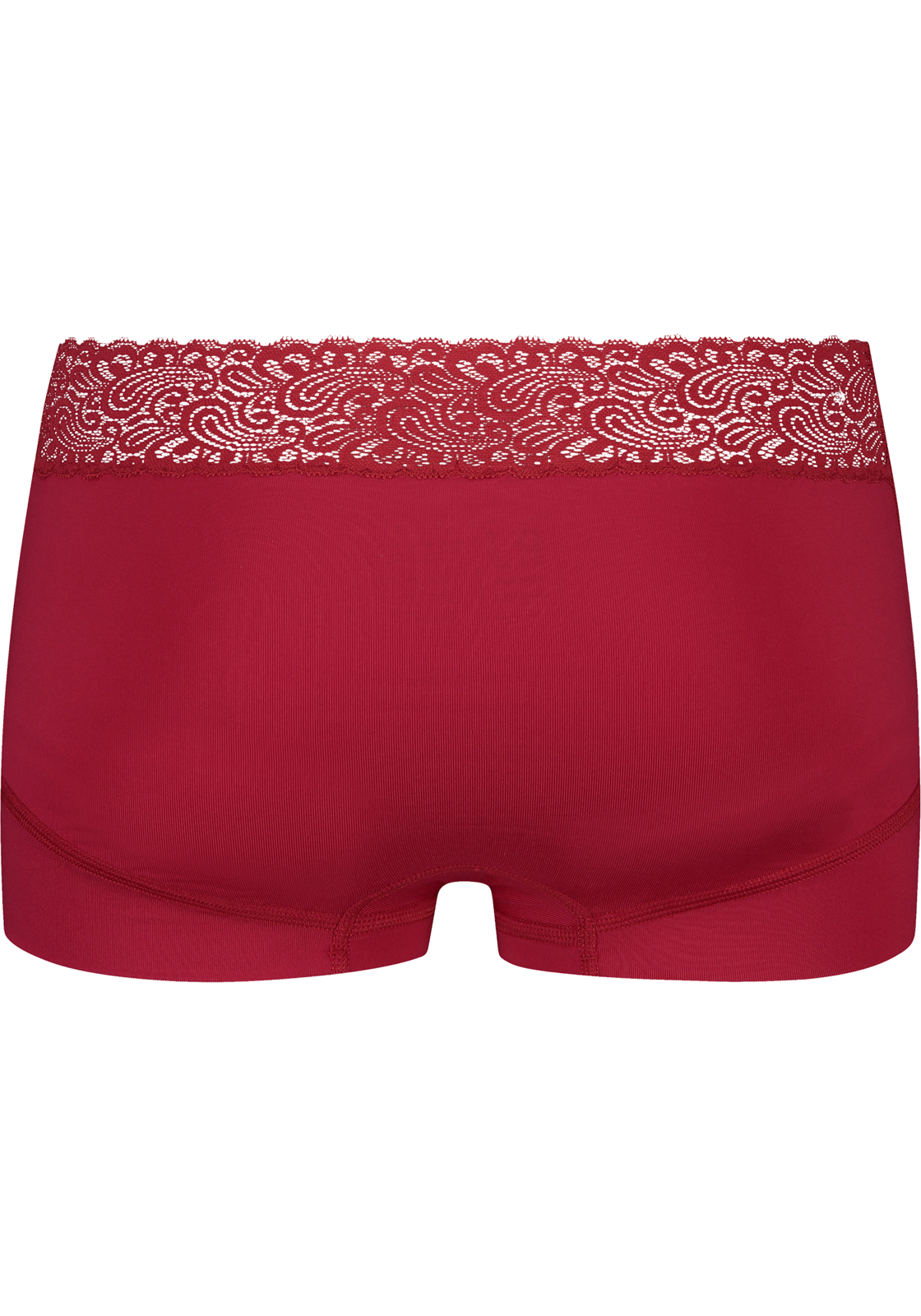 2-8717944097967-_rj_dames_short_HR RJ Bodywear Pure Color Kant dames short, donkerrood