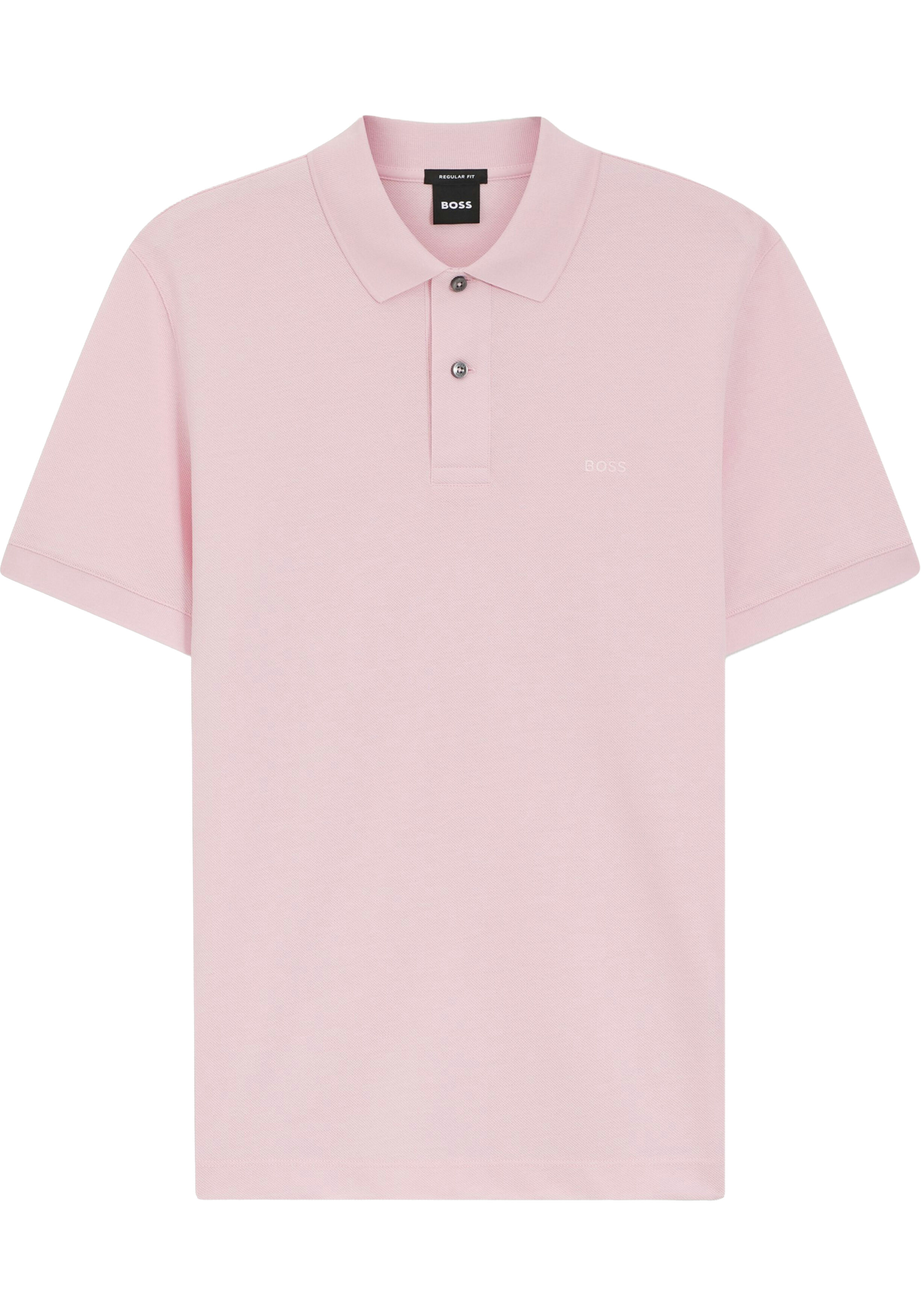 BOSS Pallas regular fit polo, pique, roze