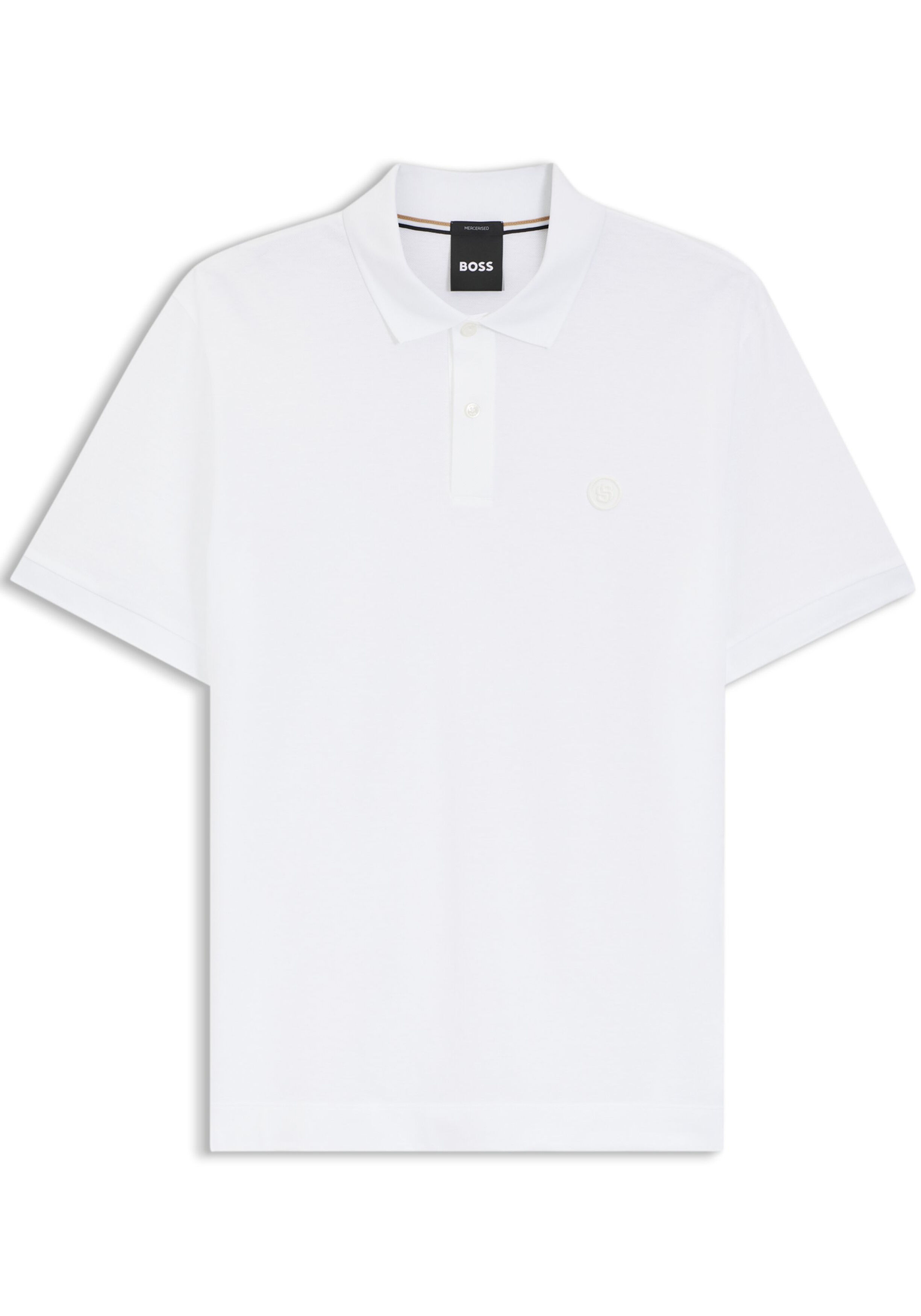 BOSS Parris regular fit heren polo, pique, wit