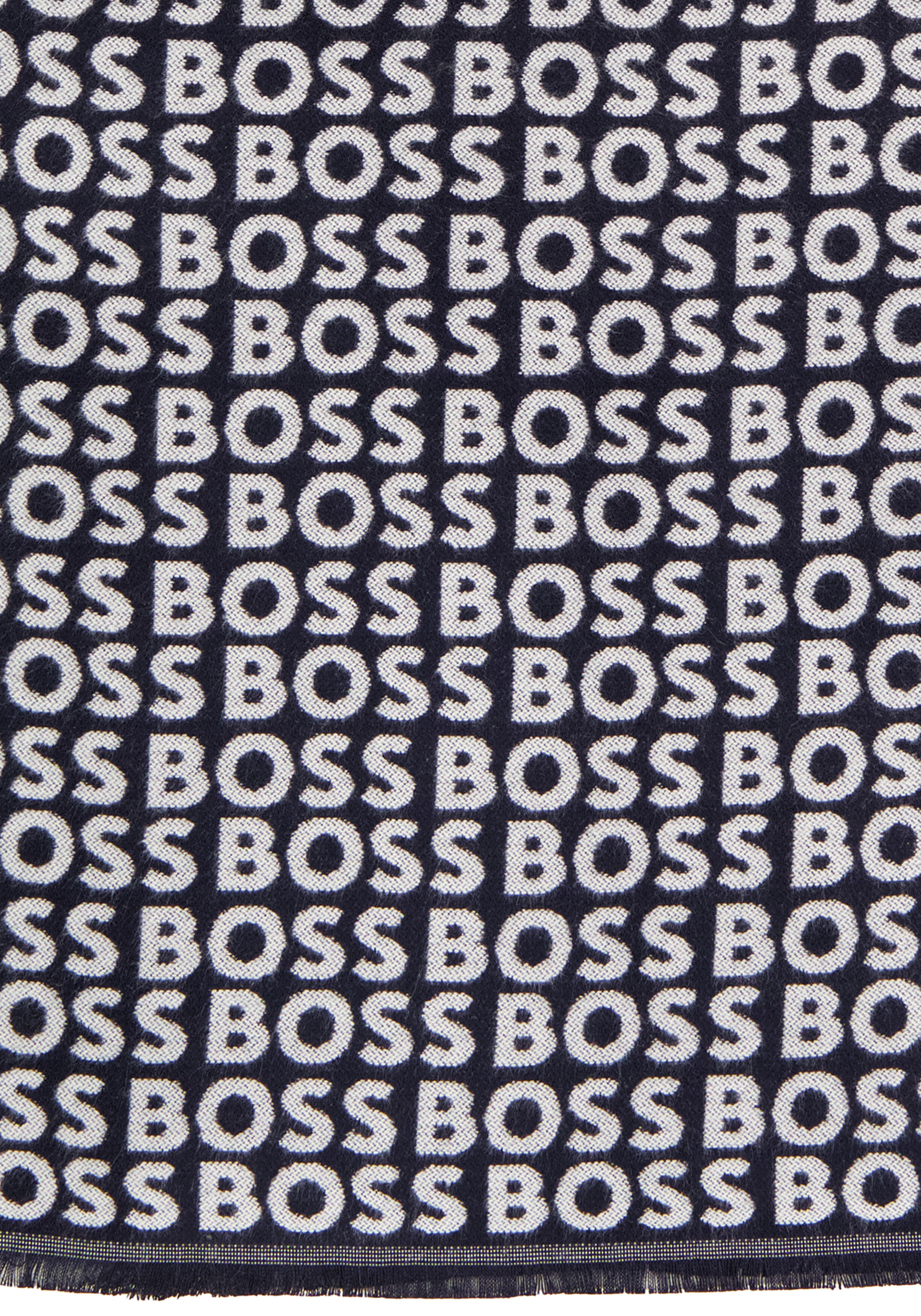 BOSS Tadic sjaal viscose, heren sjaal gewoven, donkerblauw