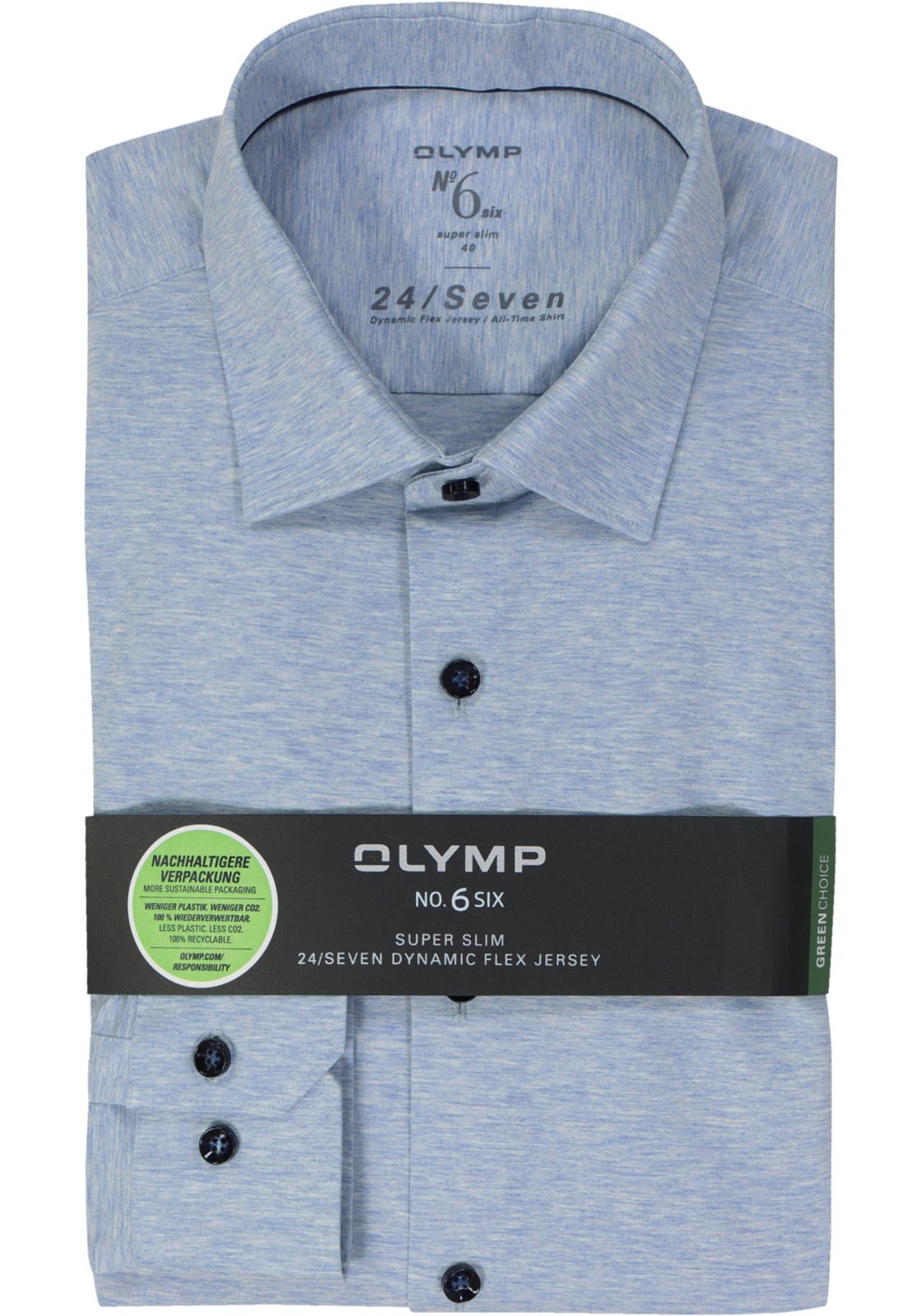 OLYMP No. Six 24/Seven super slim fit overhemd, tricot, lichtblauw OLYMP No. Six 24/Seven super slim fit overhemd, tricot, lichtblauw