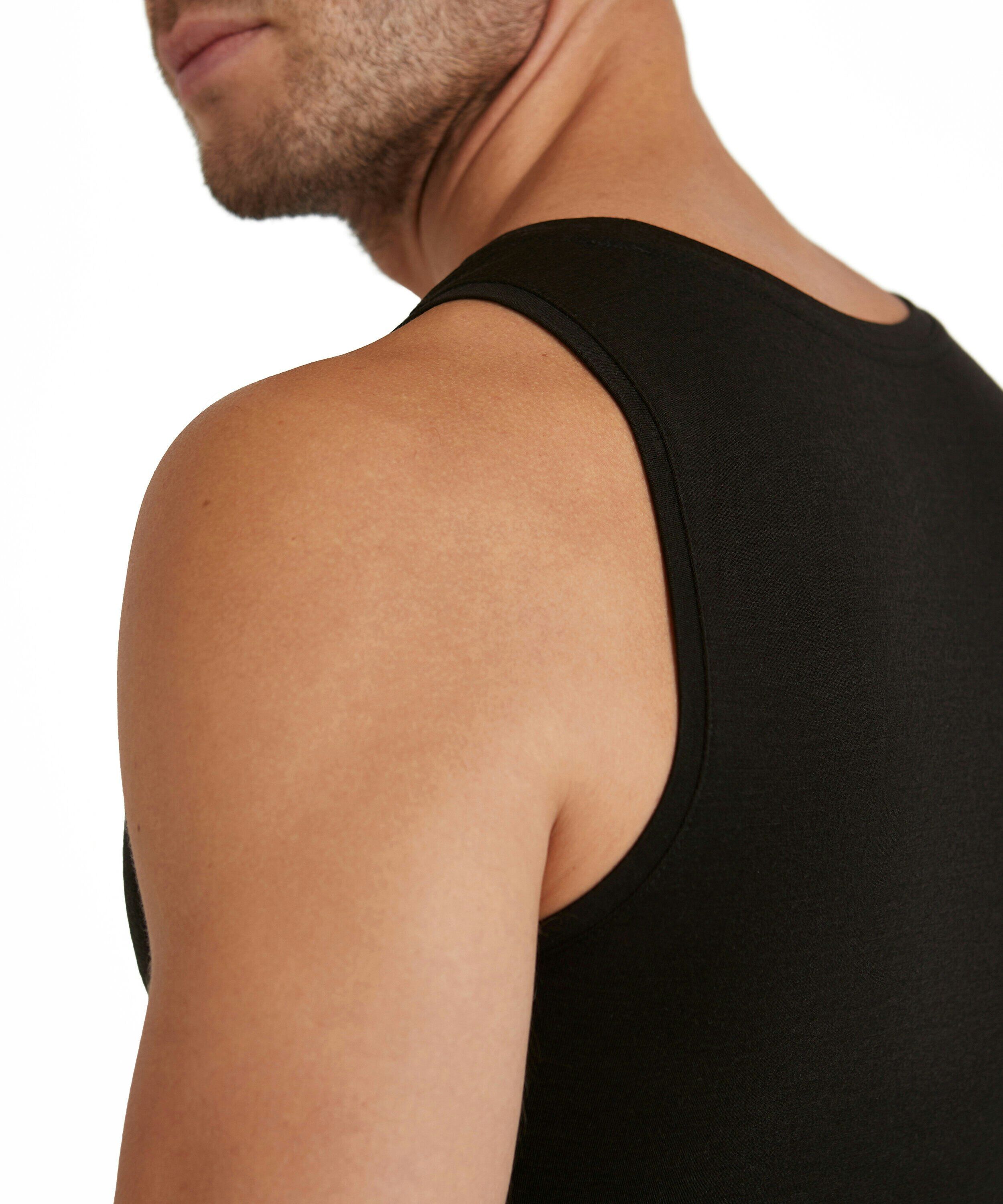 FALKE heren top Daily Climawool, singlet, zwart (black)