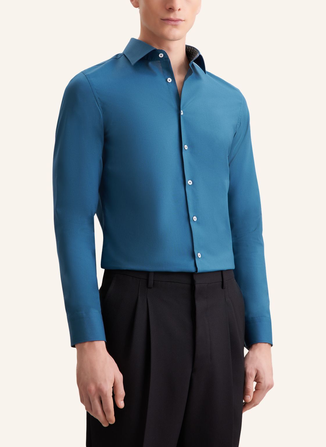 Seidensticker slim fit overhemd, popeline, groen