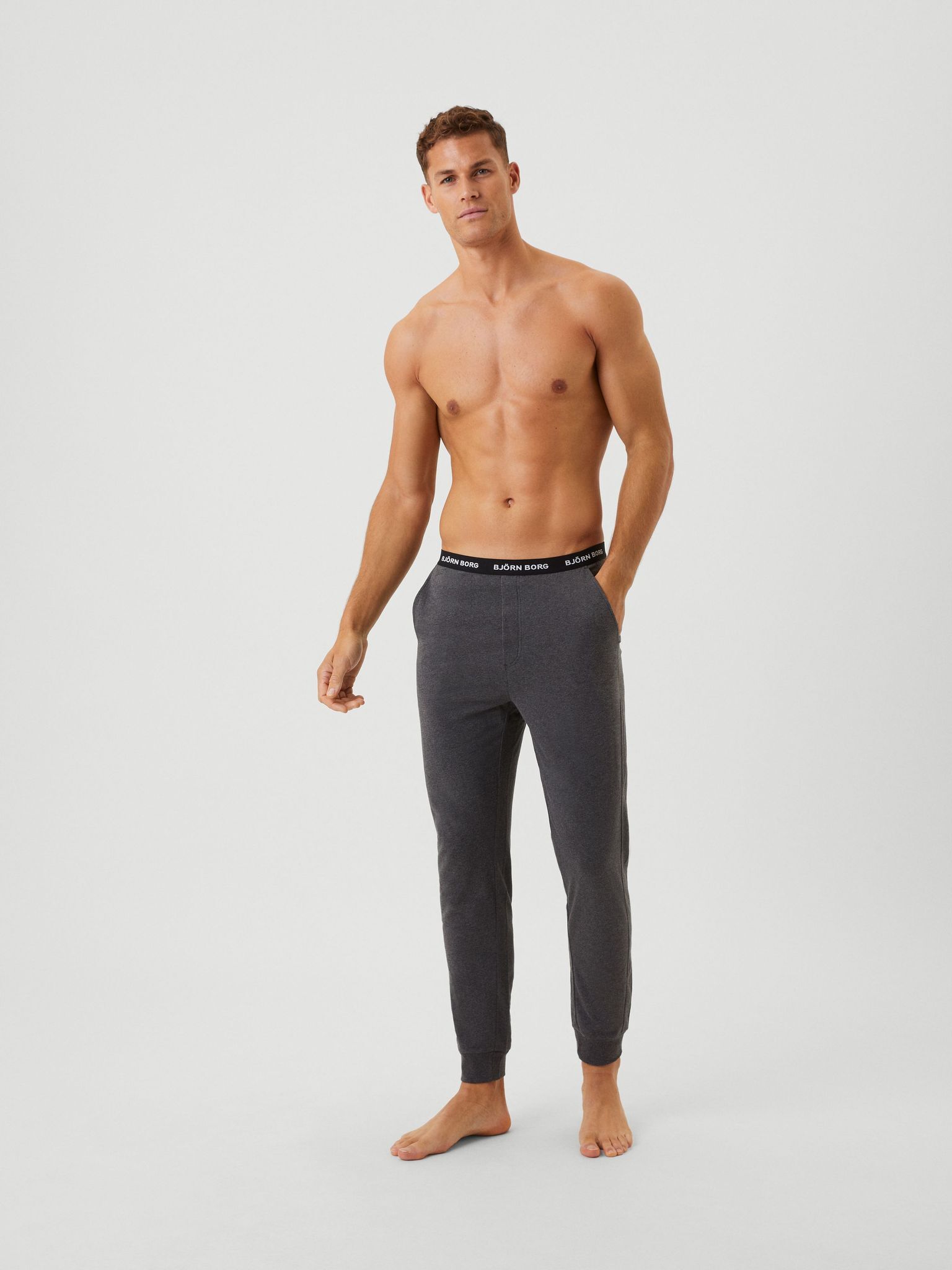 Bjorn Borg Core Loungewear Pants, heren loungebroek, grijs