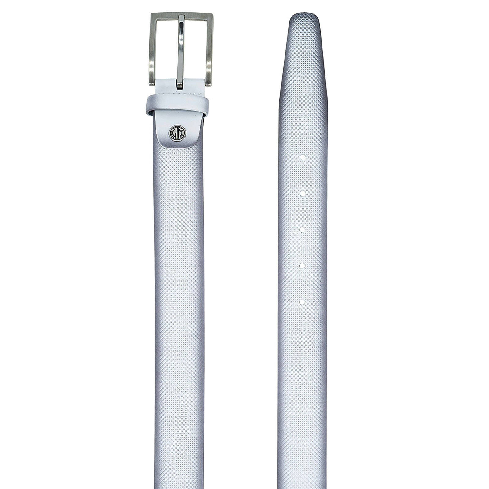 LINDENMANN leren heren riem, wit