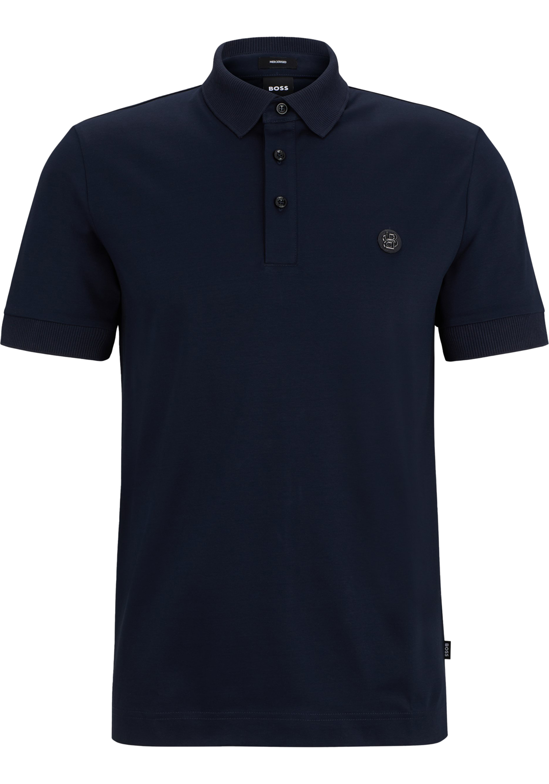 BOSS Parris regular fit heren polo, pique, donkerblauw BOSS Parris regular fit heren polo, pique, donkerblauw