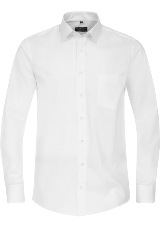 Redmond modern fit overhemd, popeline, wit Redmond modern fit overhemd, popeline, wit