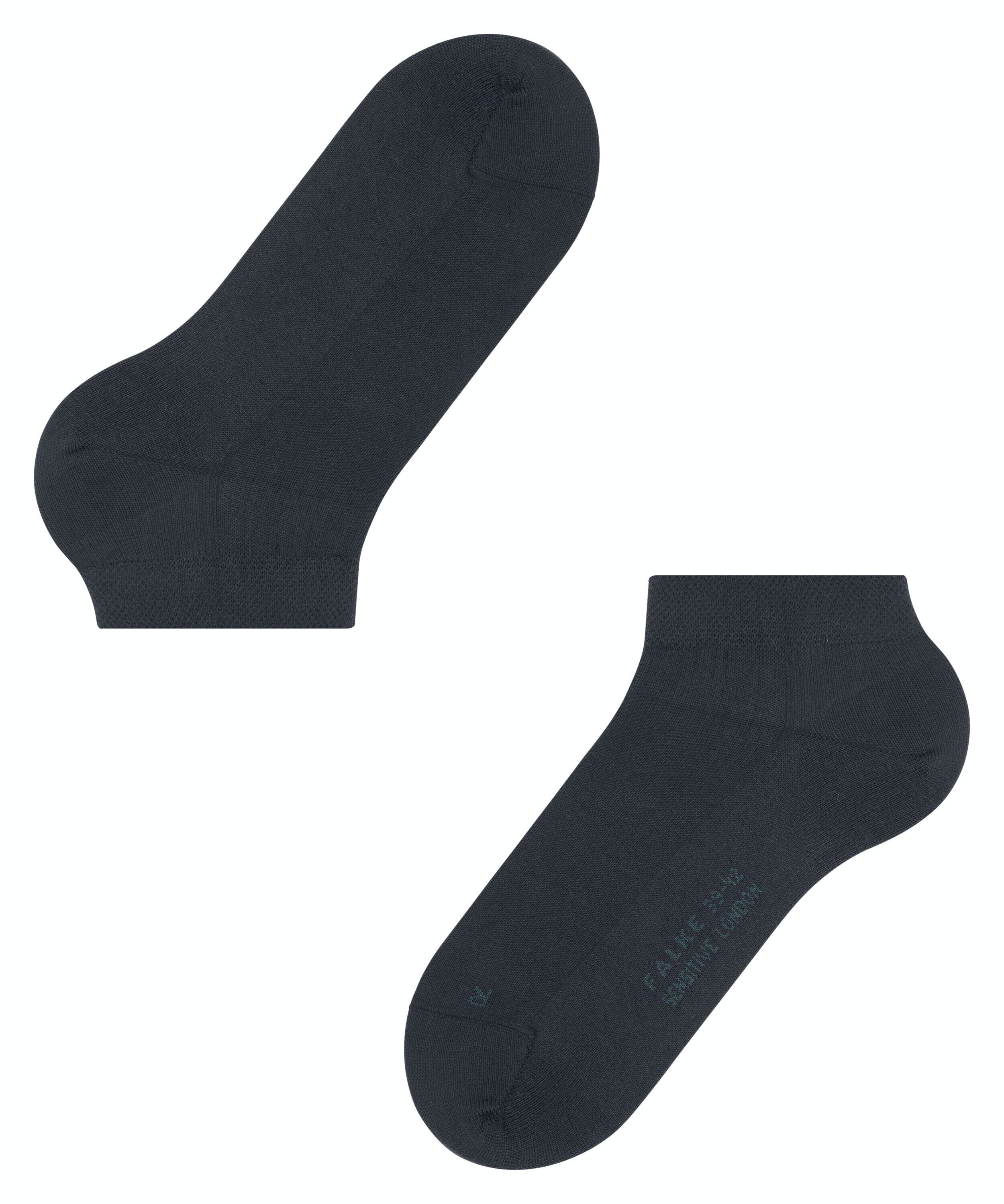 FALKE Sensitive London heren sneakersokken, donkerblauw (dark navy)