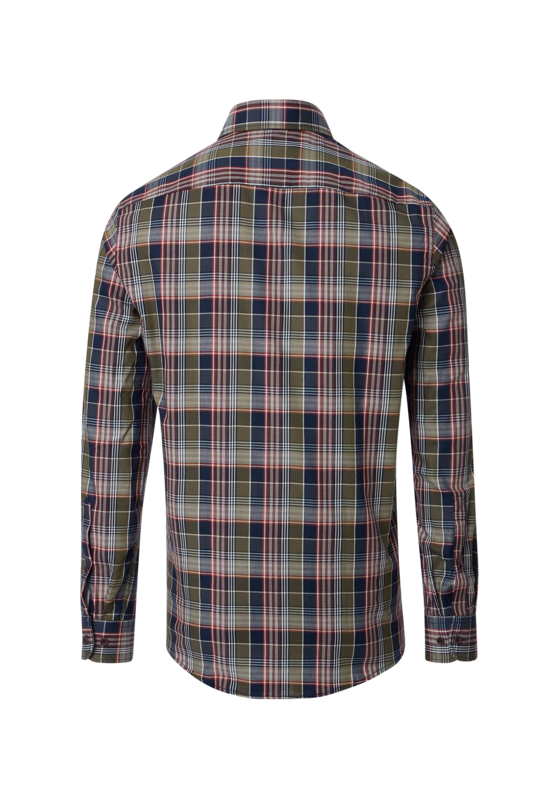 CASA MODA Sport casual fit overhemd, dobby, blauw geruit - 444306500-100 CASA MODA Sport casual fit overhemd, dobby, blauw geruit - 444306500-100