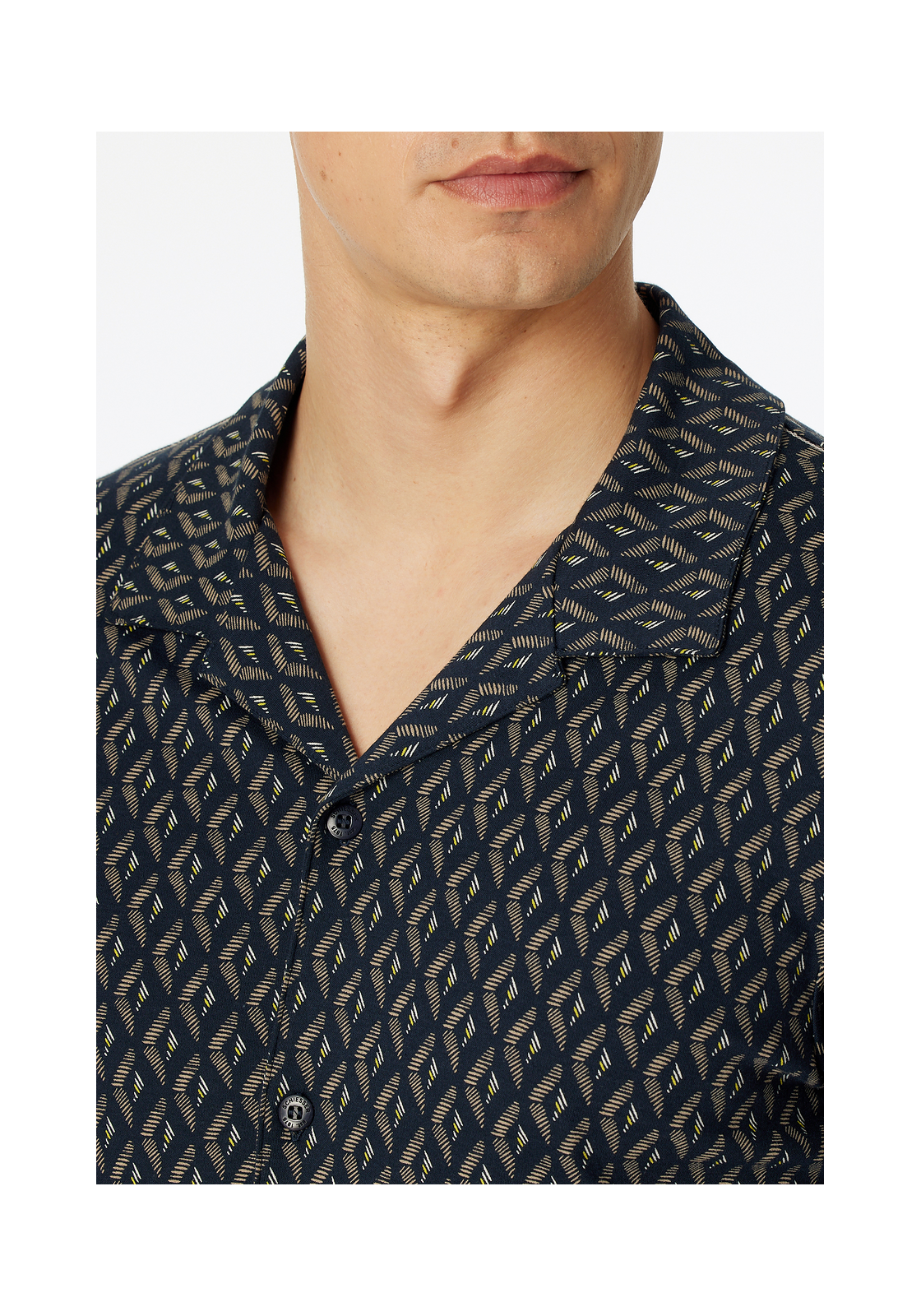 image_5_181176-804_4_1280x1280 SCHIESSER Fine Interlock pyjamaset, heren pyjama lange interlock knoopsluiting nachtblauw gedessineerd