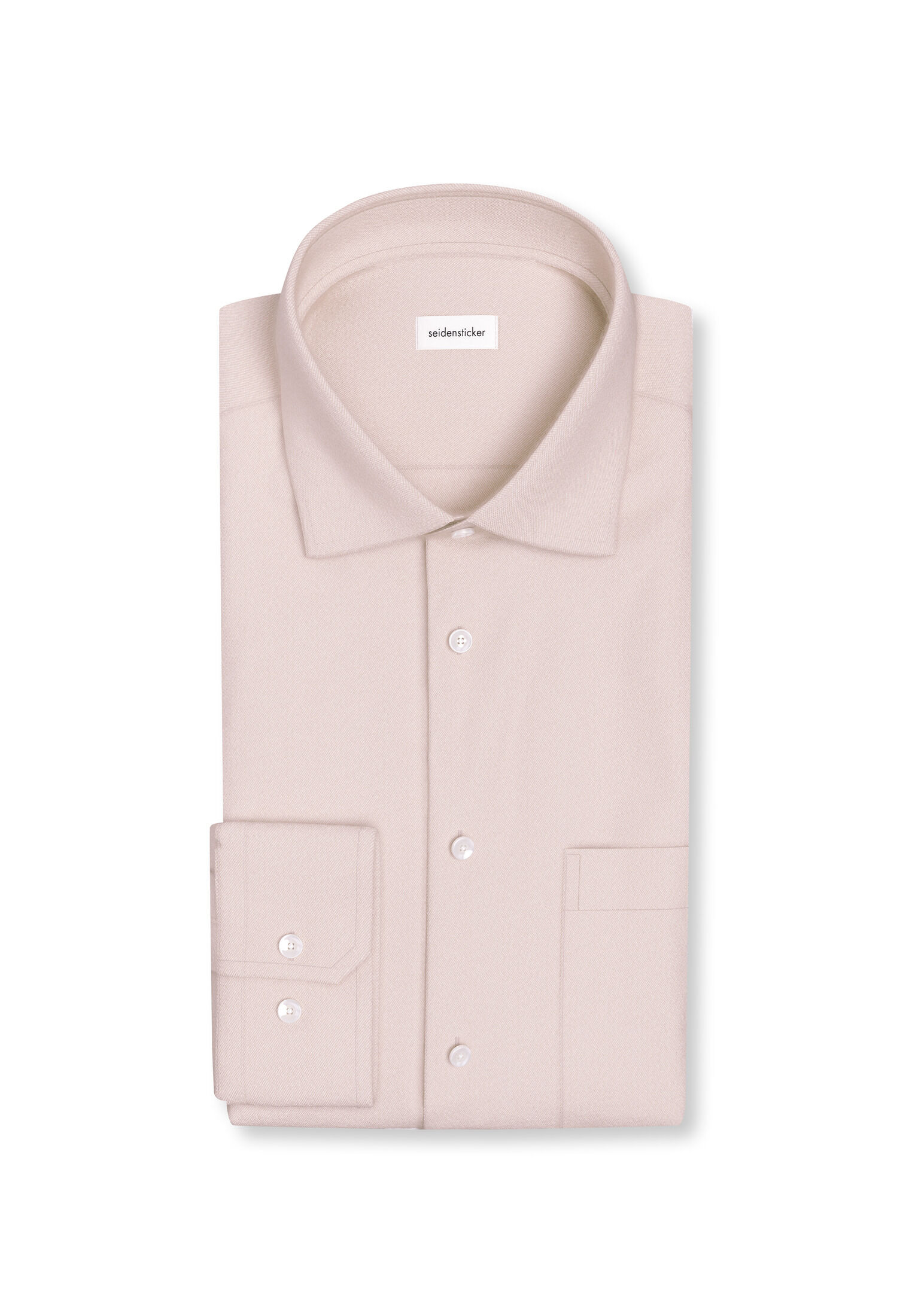 Seidensticker slim fit overhemd, popeline, beige