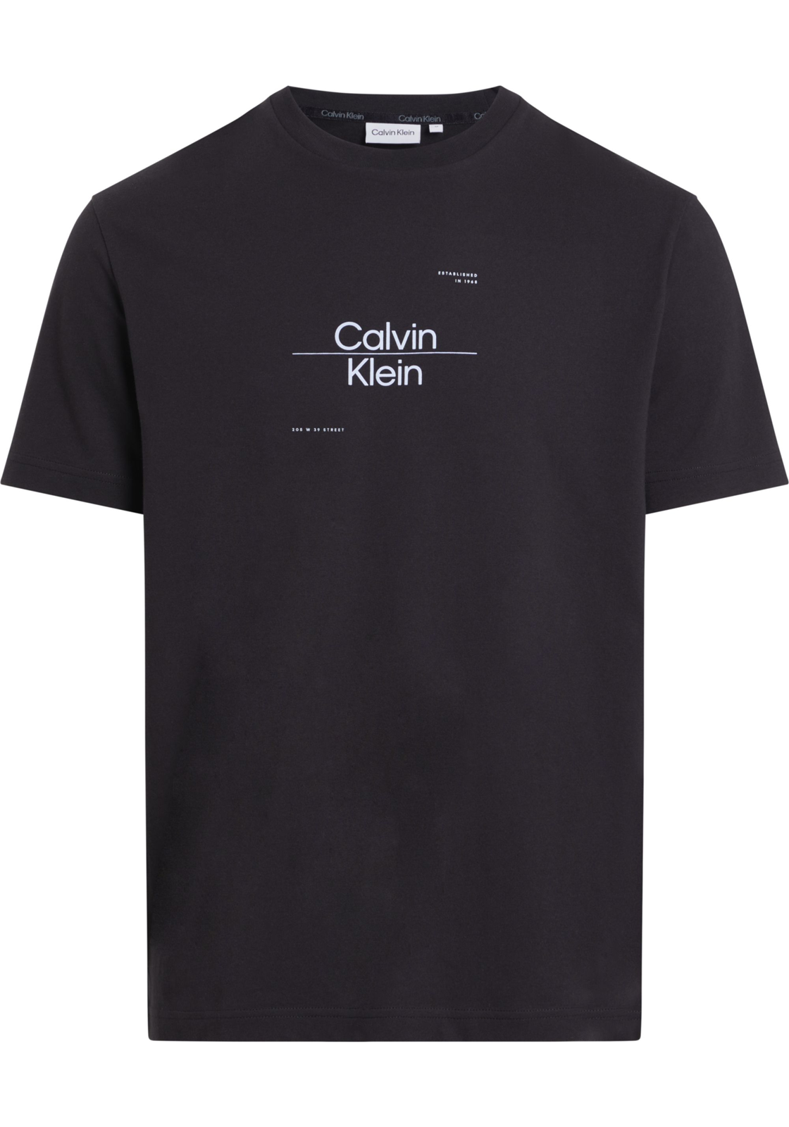 1-8720109231687-calvin_klein-tshirts-V24_HR Calvin Klein Optic Line Logo T-shirt, heren T-shirt korte mouw O-hals, zwart