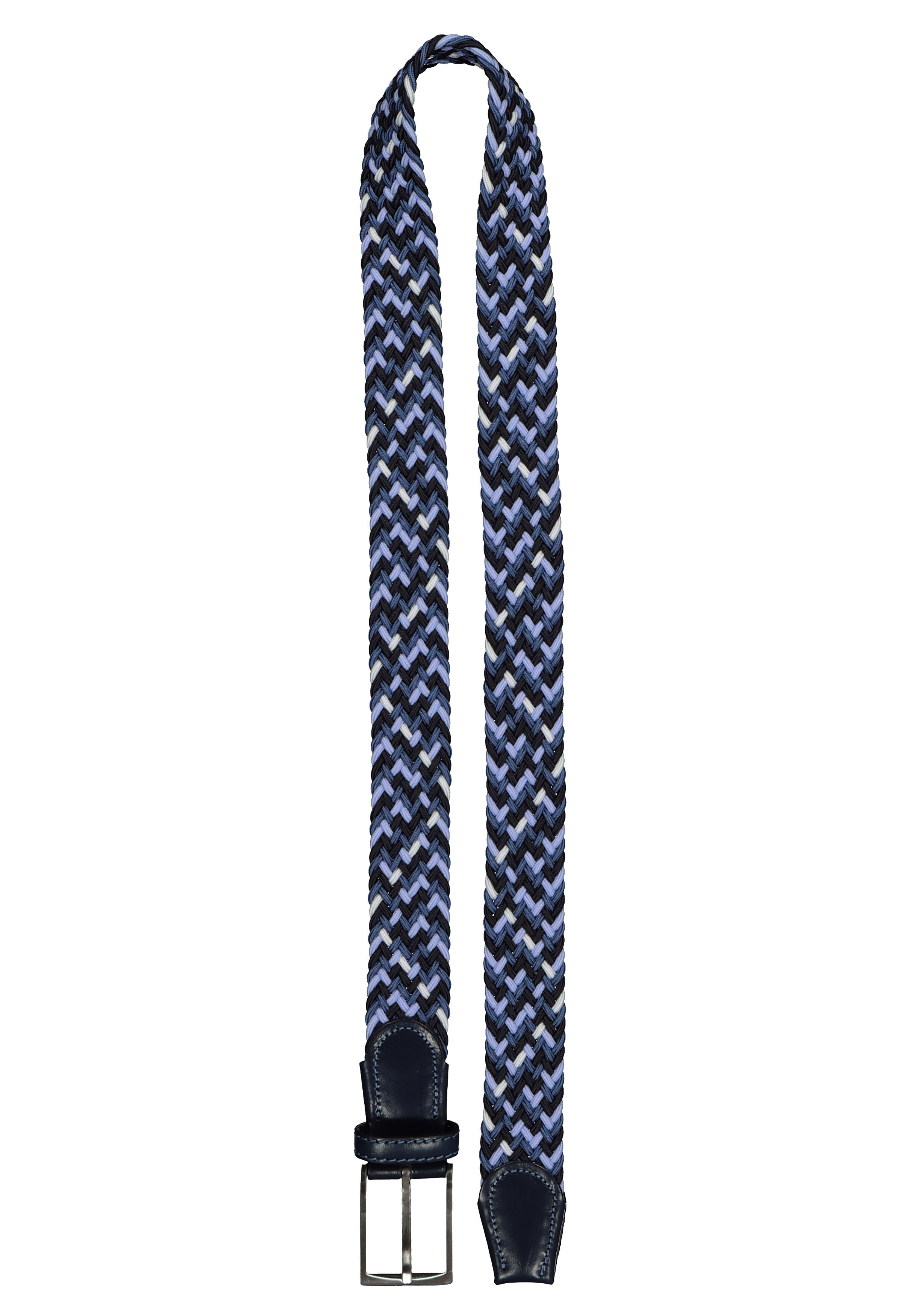 LINDENMANN elastische heren riem, verschillende tinten blauw
