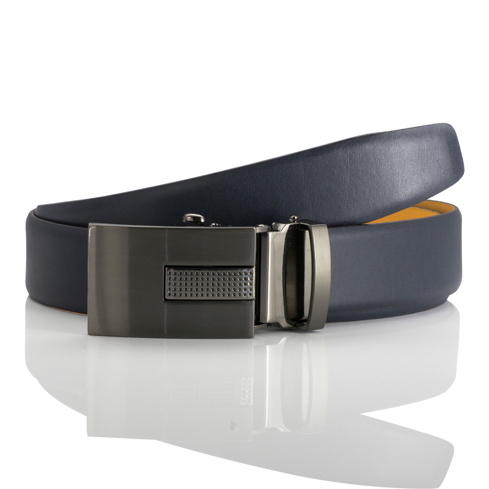 LINDENMANN leren heren riem, marine