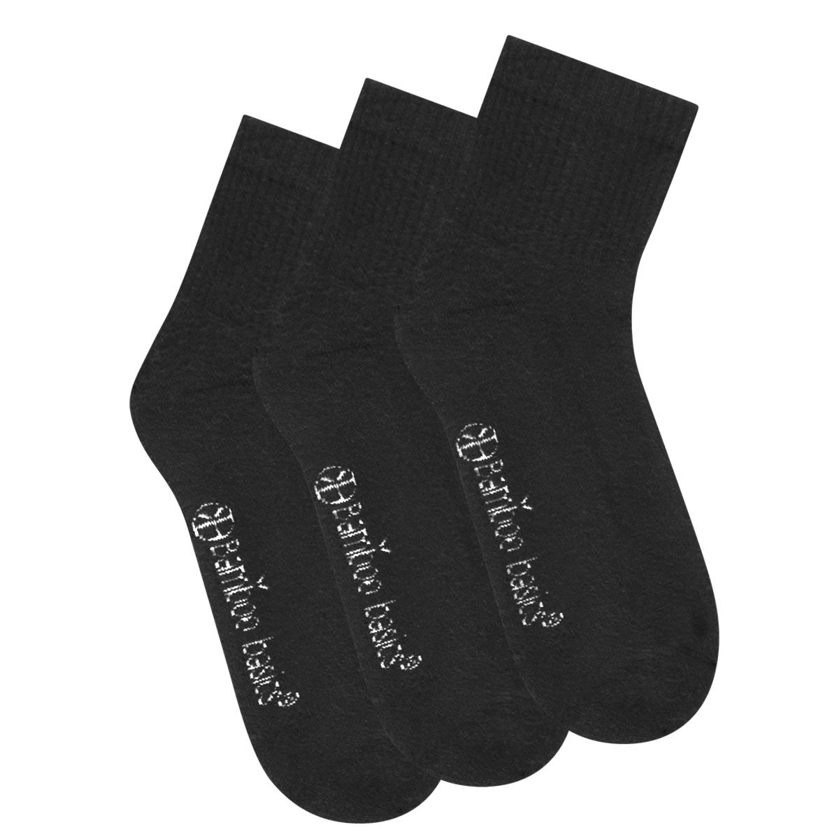 Bamboo Basics Sacha outdoor socks (3-pack), unisex sokken met badstof binnenzool, zwart