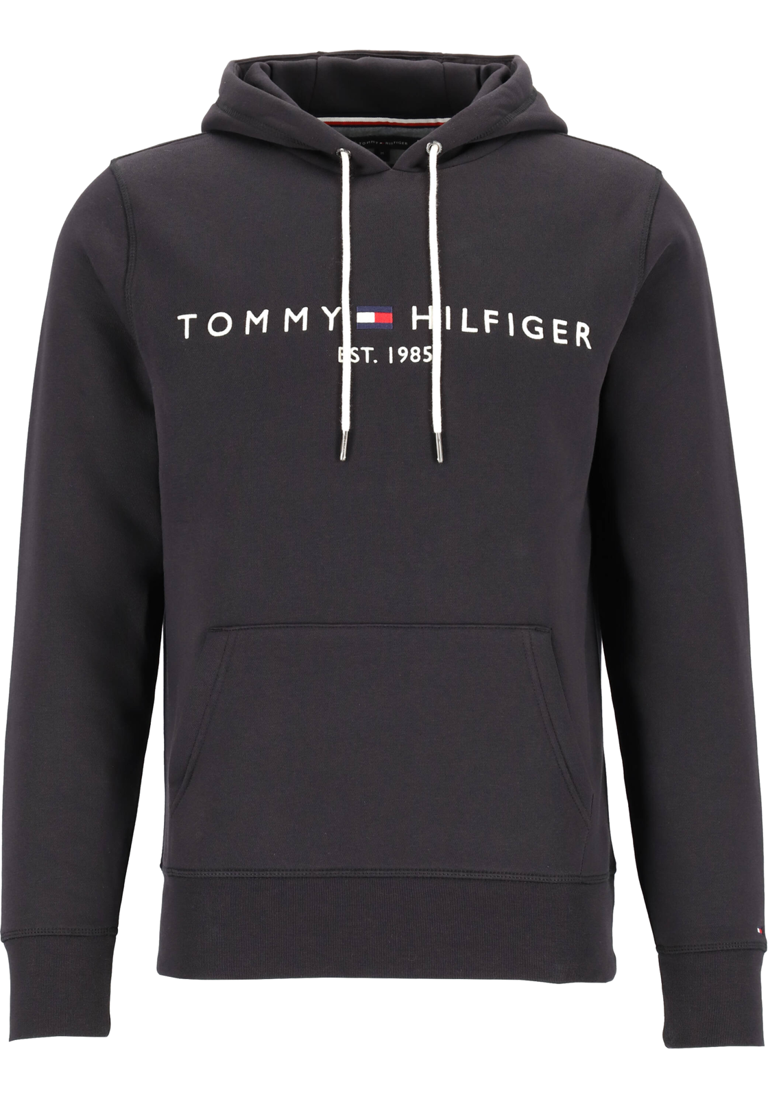 1-8719858646224-tommy_hilfiger-TH_H_MW0MW10752BAS_black__4fotos_HR Tommy Hilfiger Core Tommy logo hoody, regular fit heren sweathoodie, zwart